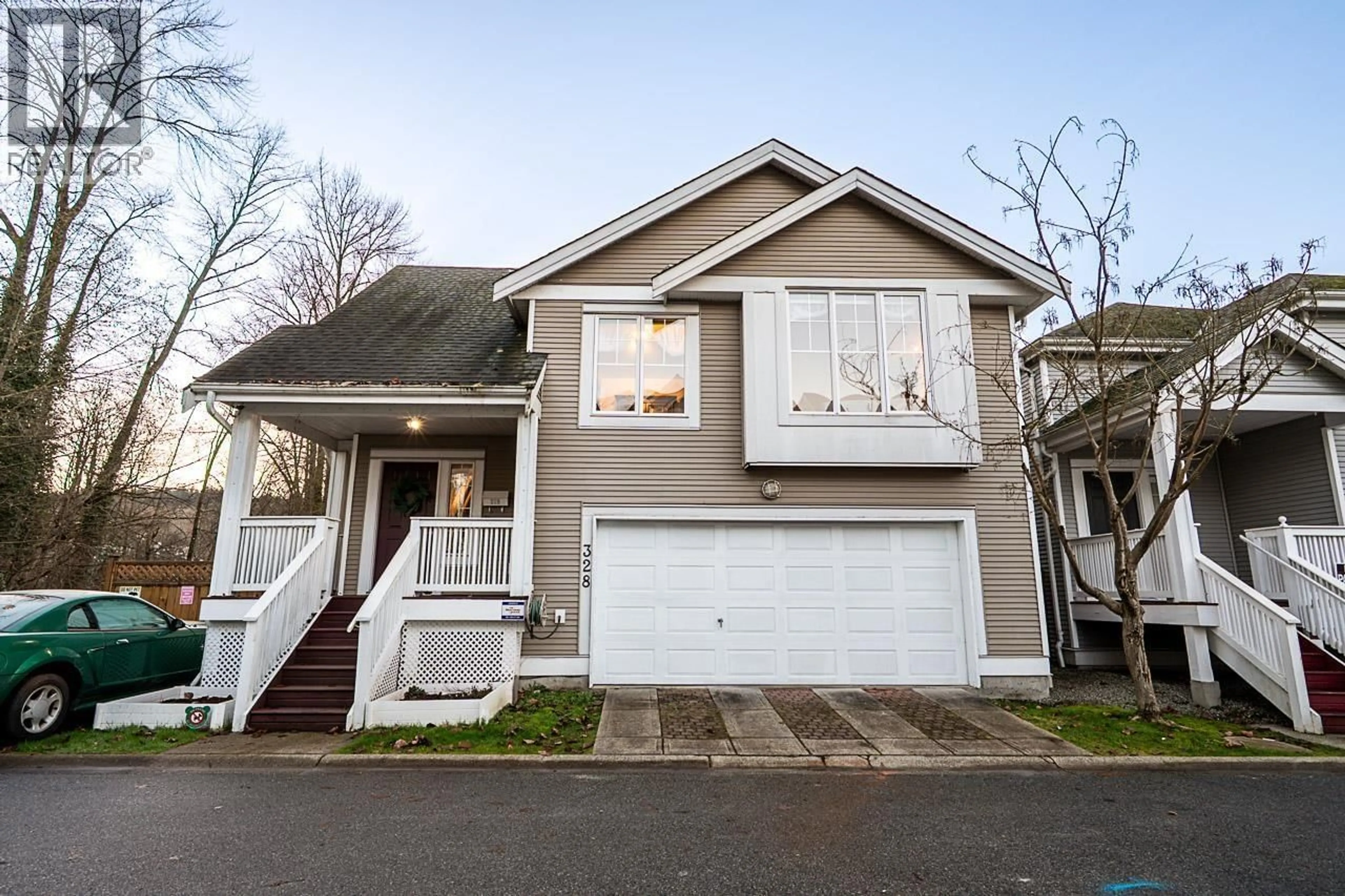 Home with vinyl exterior material, street for 328 - 3000 RIVERBEND DRIVE, Coquitlam British Columbia V3C6R1