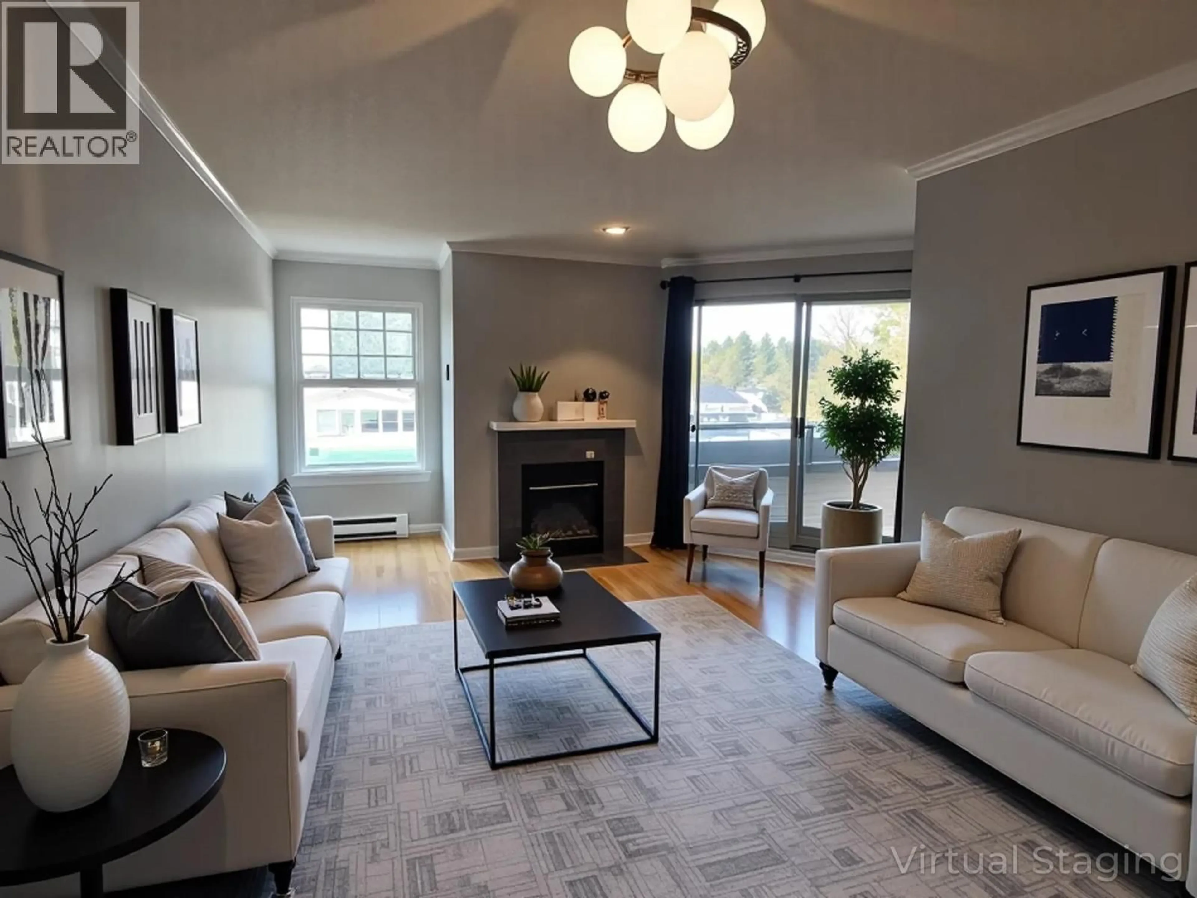 Living room with furniture, unknown for 402 - 211 TWELFTH STREET, New Westminster British Columbia V3M4H4