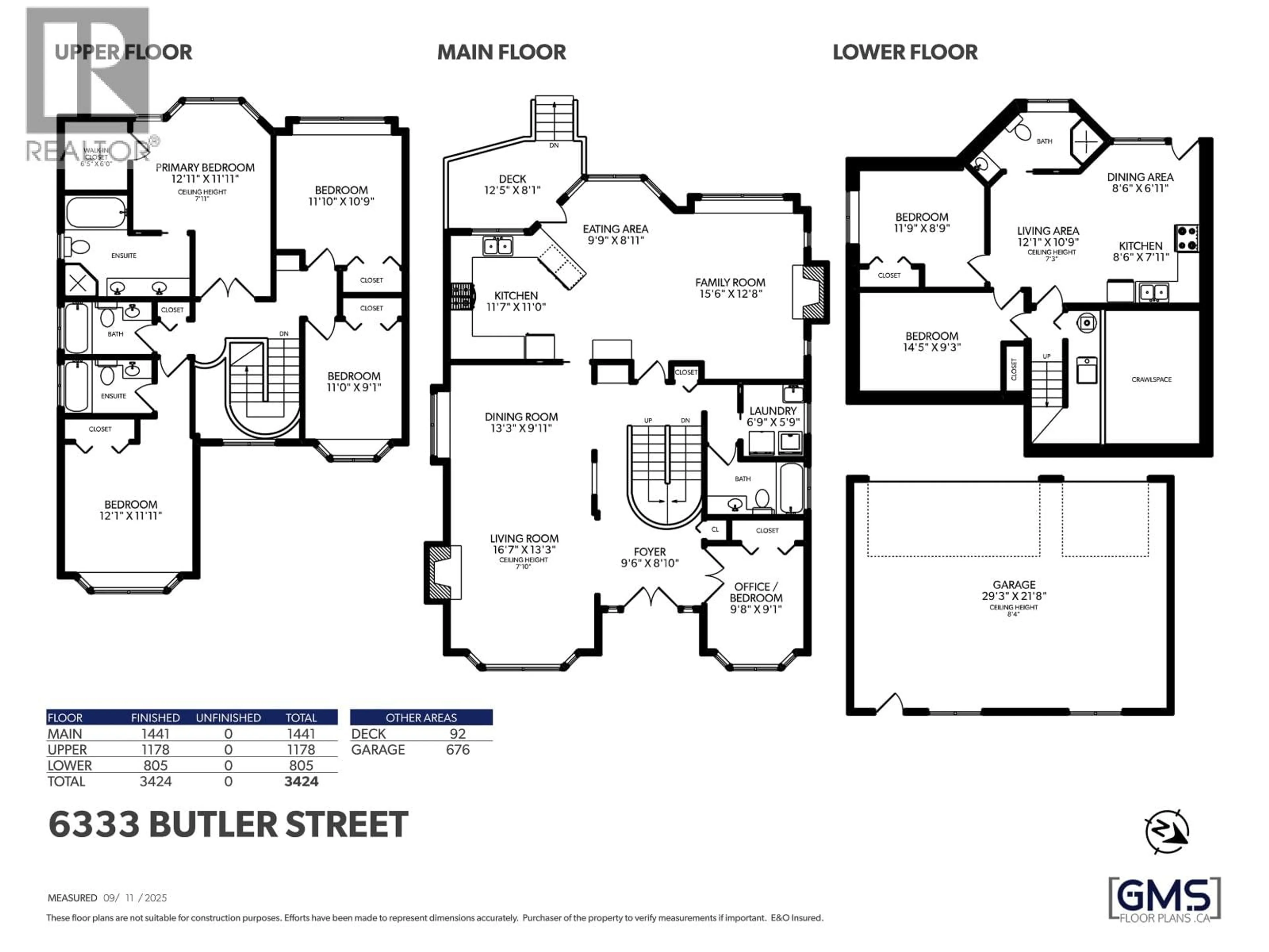 Floor plan for 6333 BUTLER STREET, Vancouver British Columbia V5S3K6