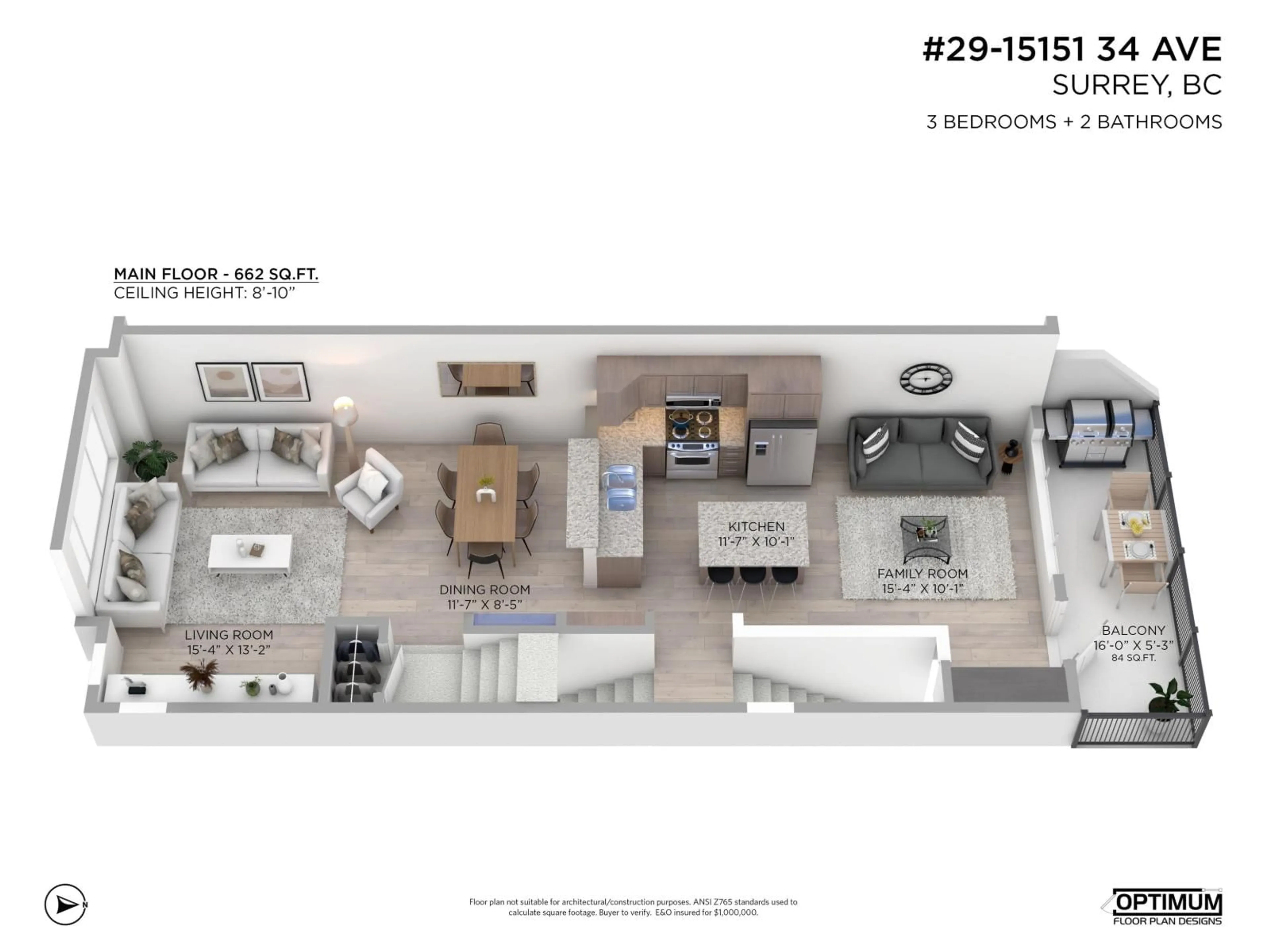 Floor plan for 29 - 15151 34 AVENUE, Surrey British Columbia V3Z4P5
