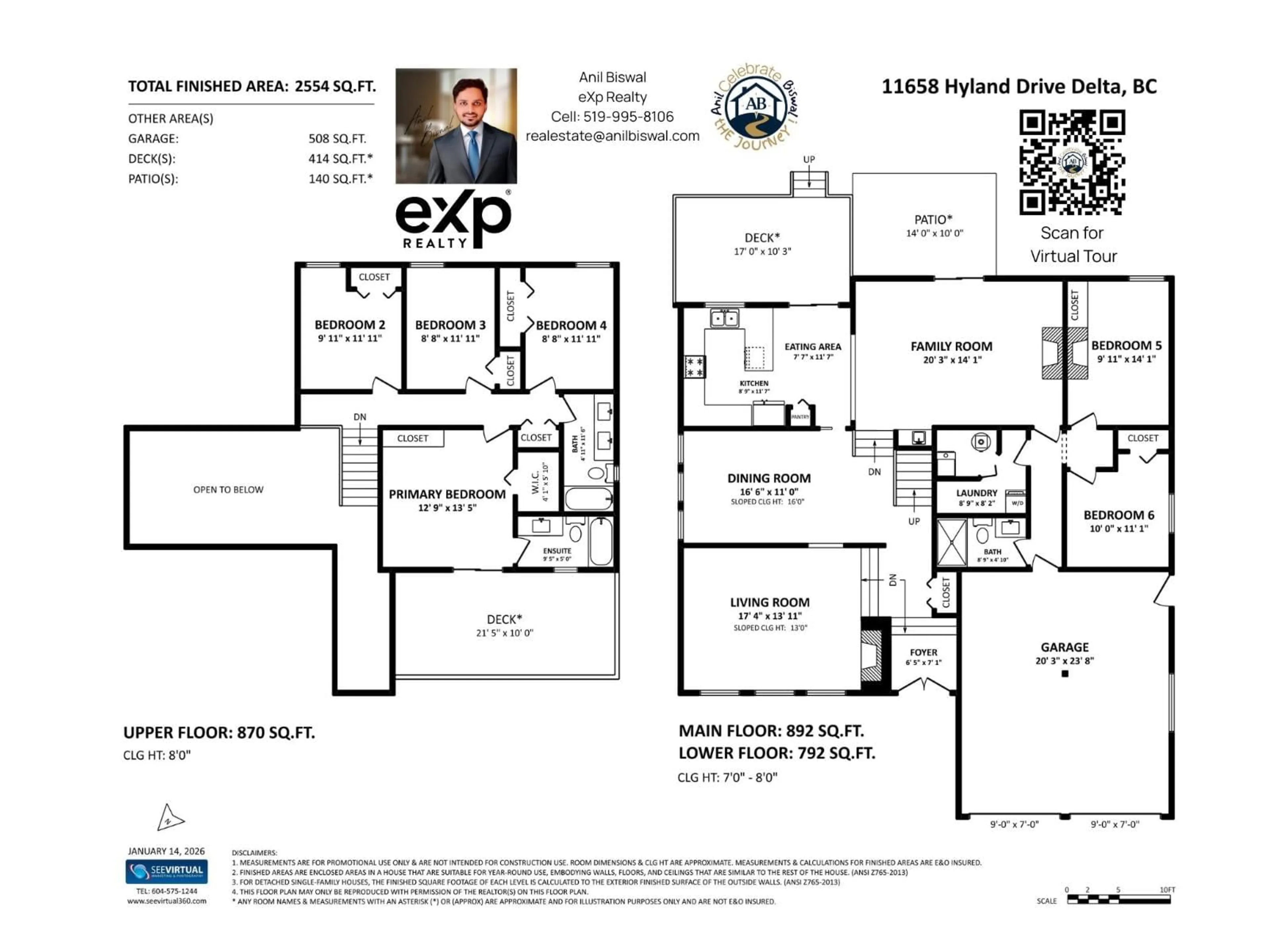Floor plan for 11658 HYLAND DRIVE, Delta British Columbia V4E3A1