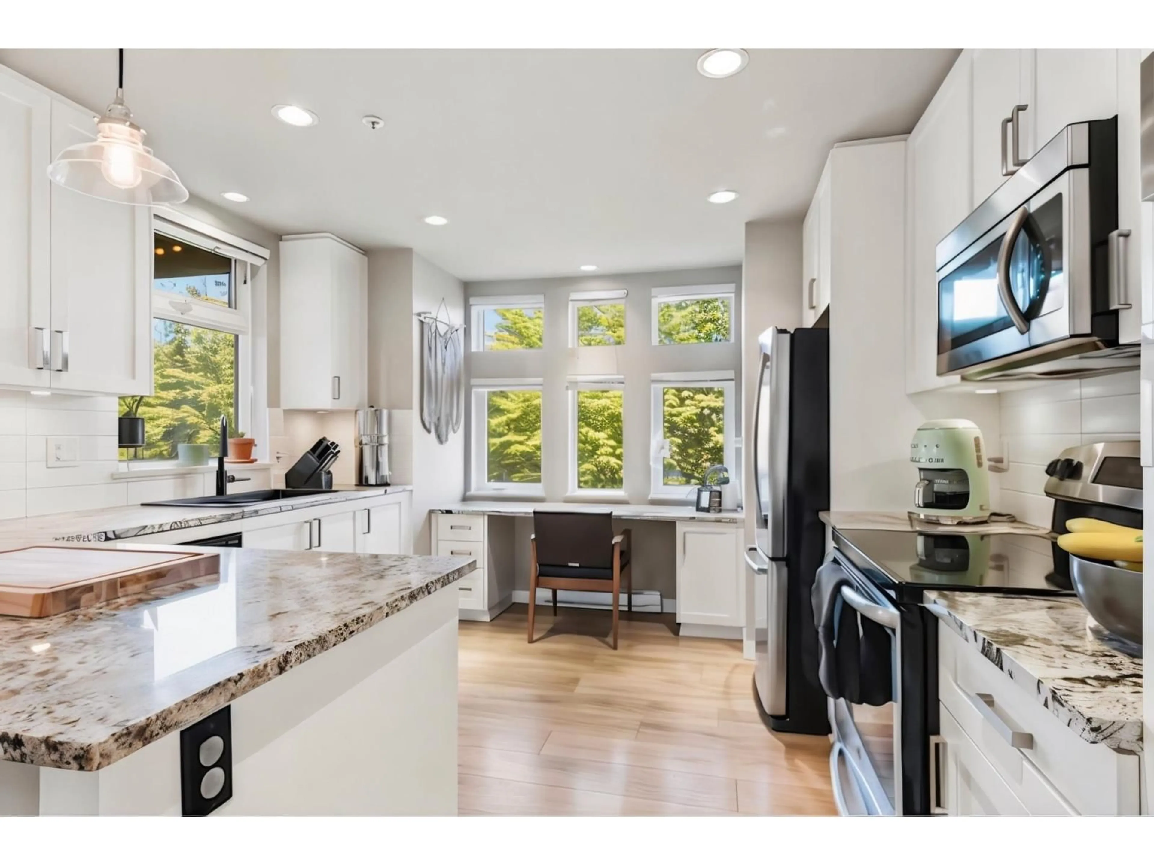 Open concept kitchen, ceramic/tile floor for 116 - 2238 WHATCOM ROAD, Abbotsford British Columbia V3G0E6