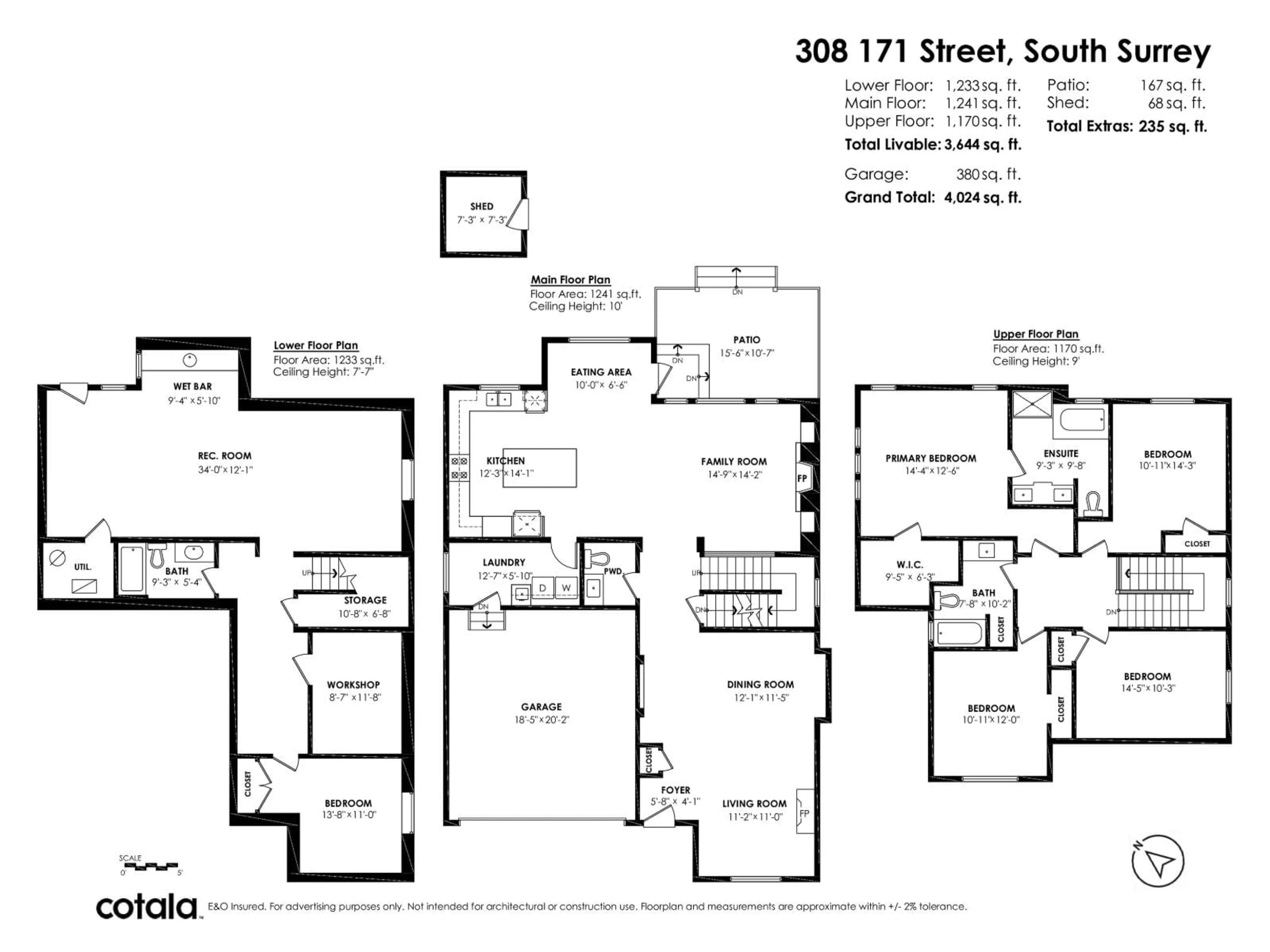 Floor plan for 308 171 STREET, Surrey British Columbia V3Z9P5