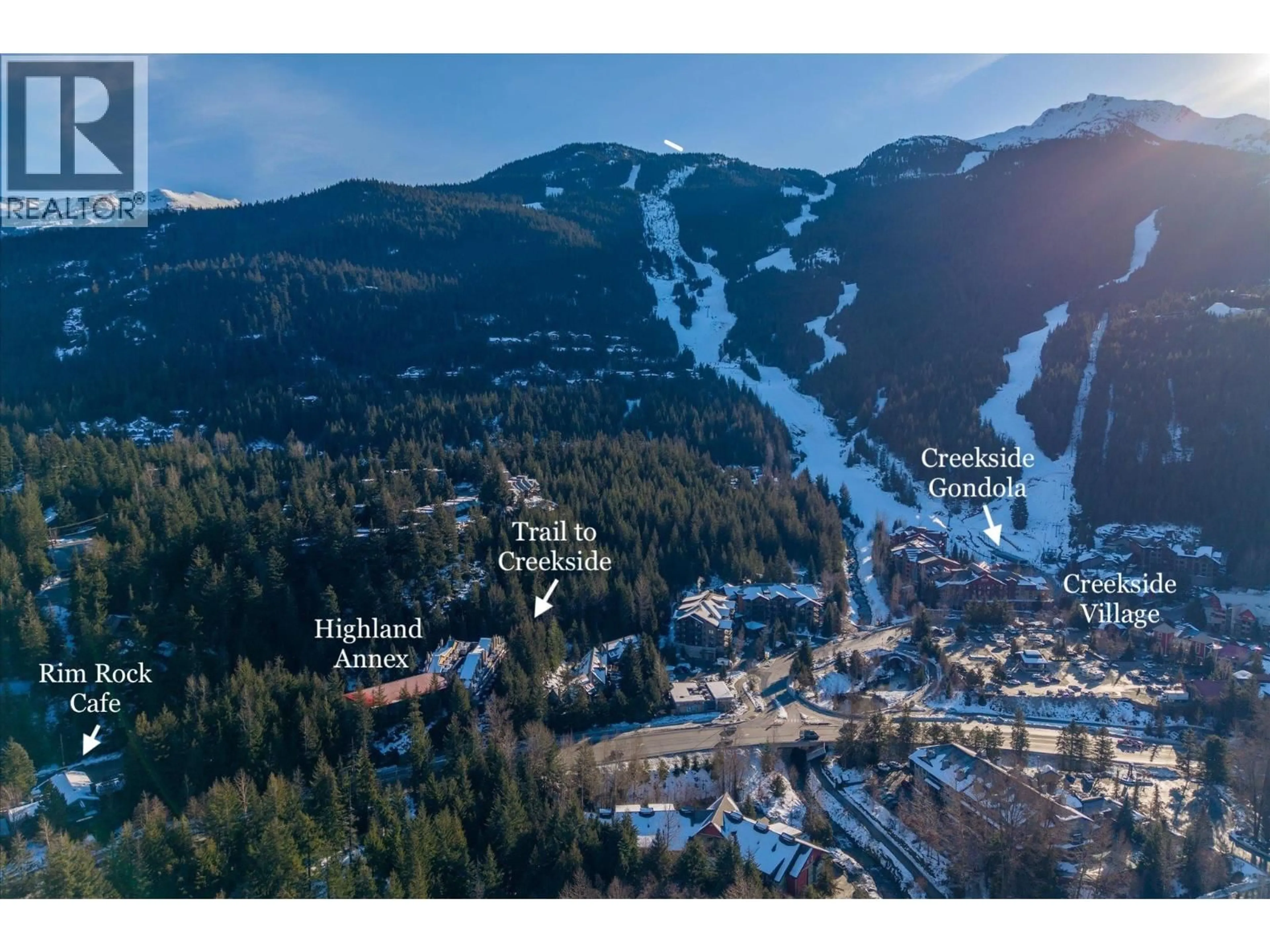 A pic from outside/outdoor area/front of a property/back of a property/a pic from drone, mountain view for 211 - 2109 WHISTLER ROAD, Whistler British Columbia V8E0A6