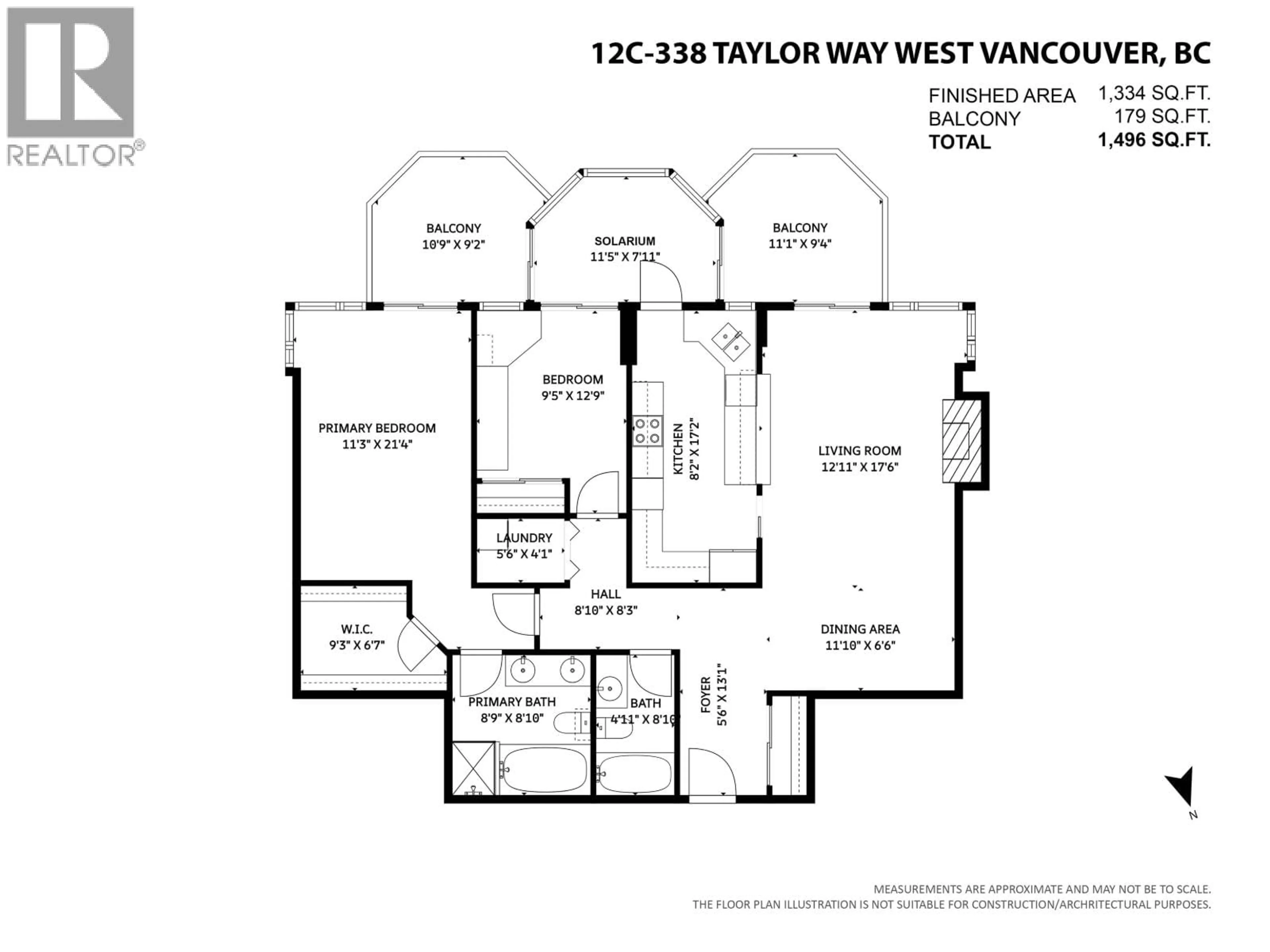 Floor plan for 12C - 338 TAYLOR WAY, West Vancouver British Columbia V7T2Y1