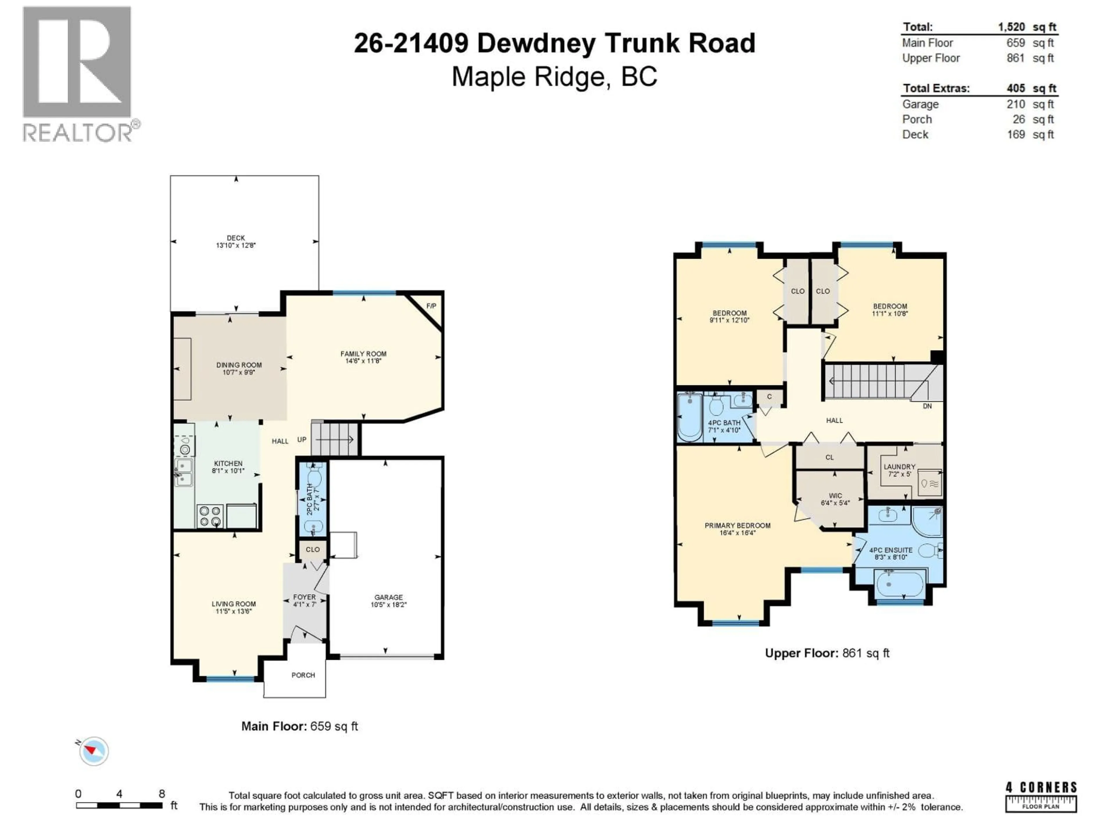 Floor plan for 26 - 21409 DEWDNEY TRUNK ROAD, Maple Ridge British Columbia V2X3G5
