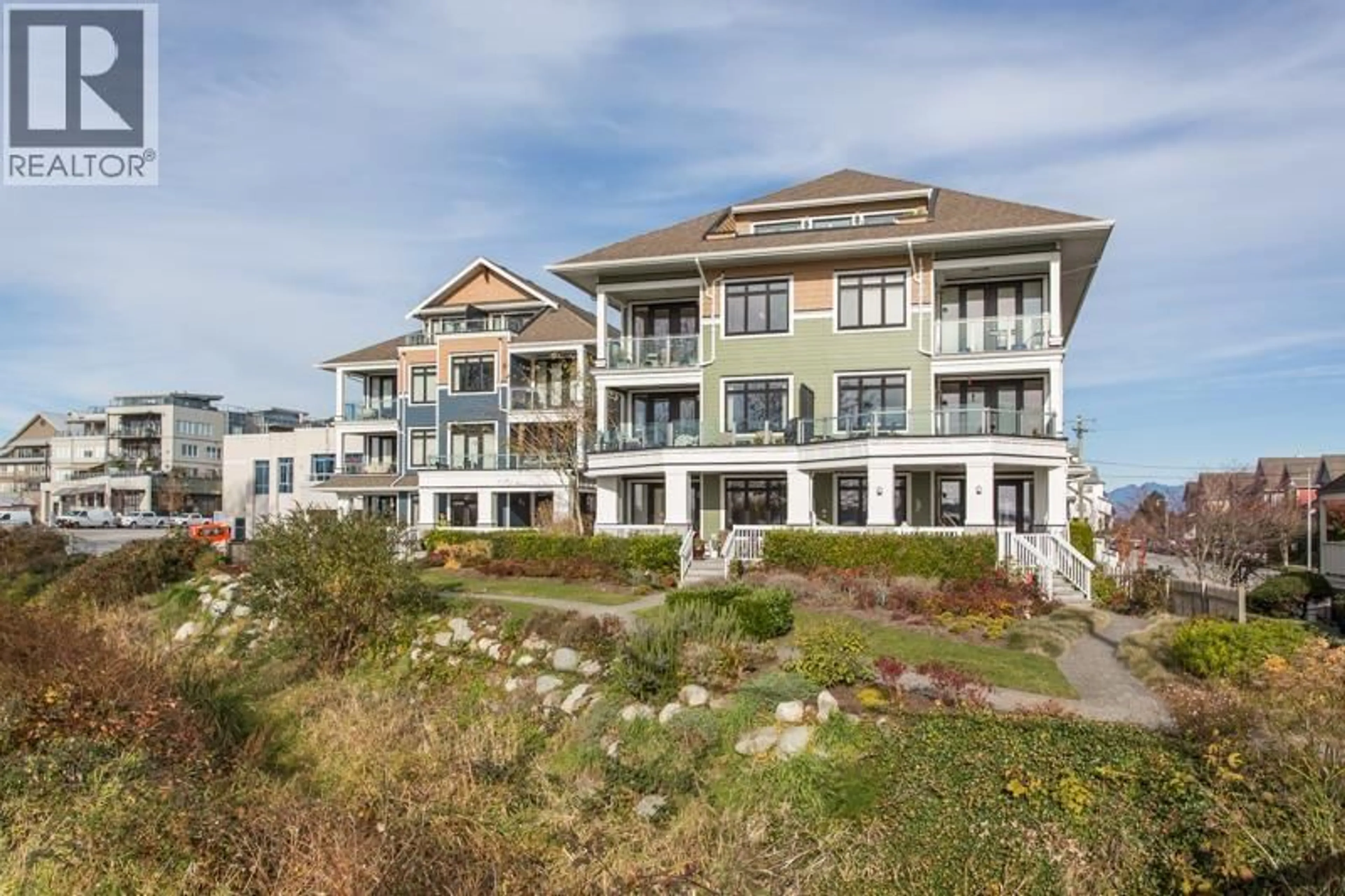 A pic from outside/outdoor area/front of a property/back of a property/a pic from drone, water/lake/river/ocean view for 202 - 13251 PRINCESS STREET, Richmond British Columbia V7E3S1