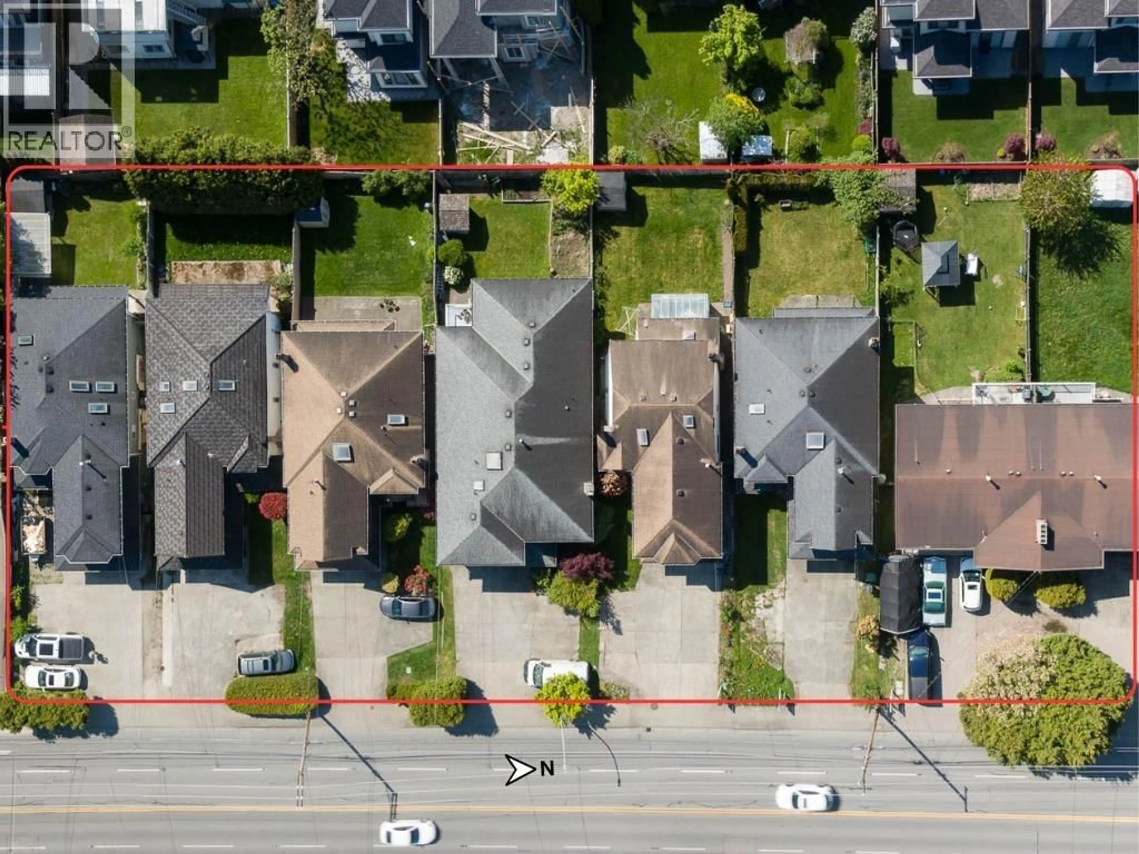 A pic from outside/outdoor area/front of a property/back of a property/a pic from drone, street for 7431 NO. 2 ROAD, Richmond British Columbia V7C3L7