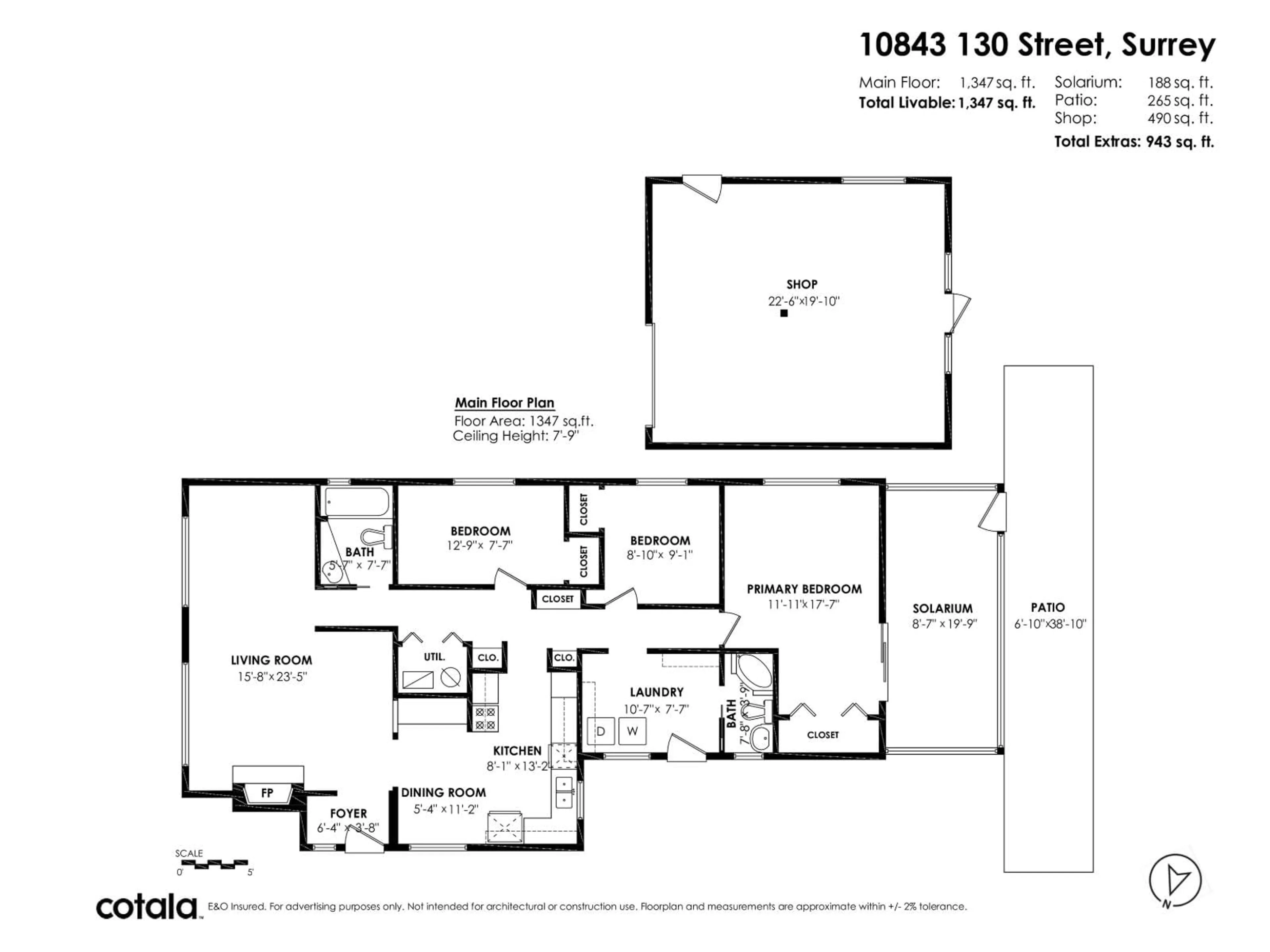 Floor plan for 10843 130 STREET, Surrey British Columbia V3T3L9