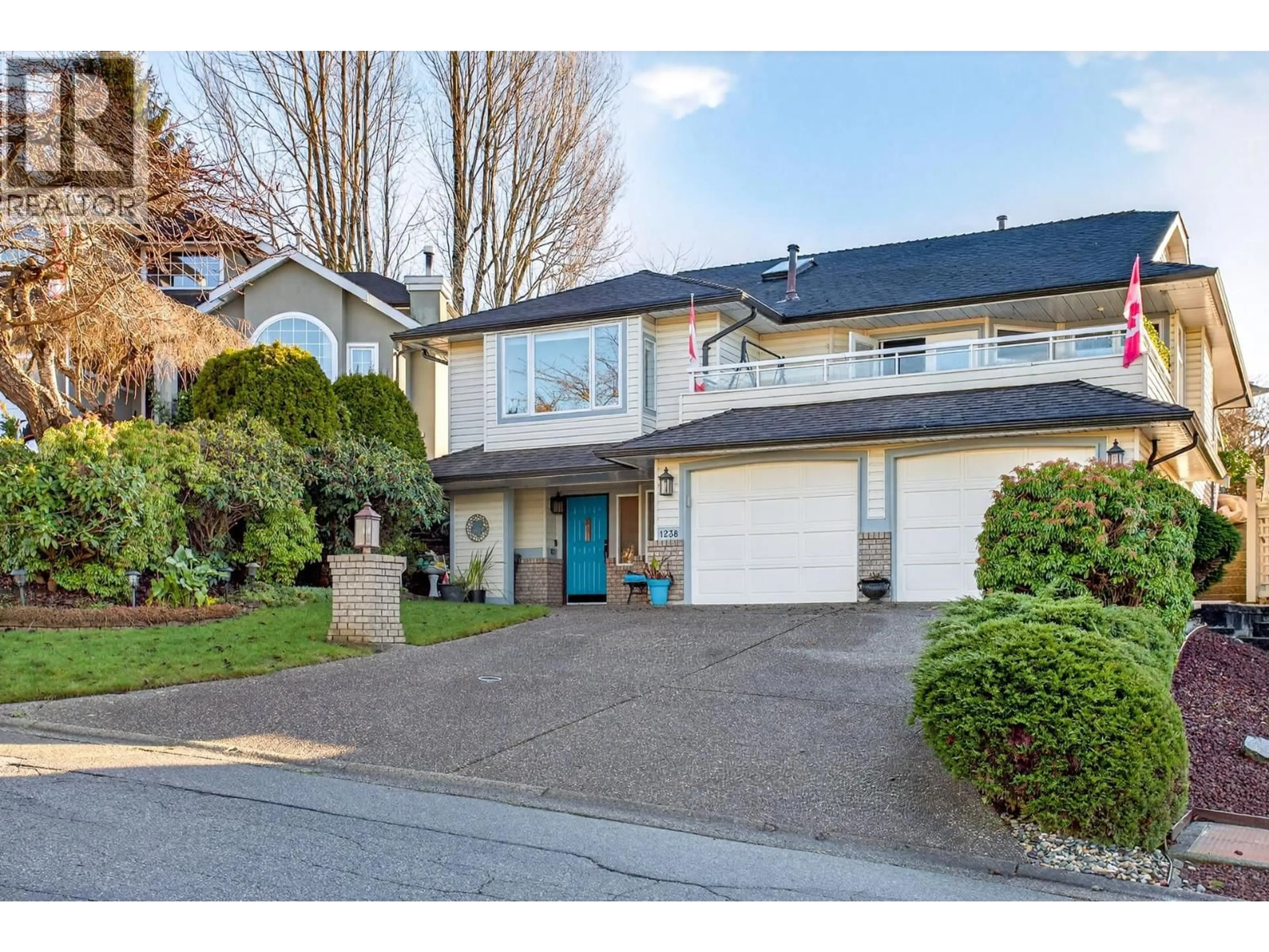 Home with vinyl exterior material, street for 1238 BENNECK WAY, Port Coquitlam British Columbia V3C5Y9