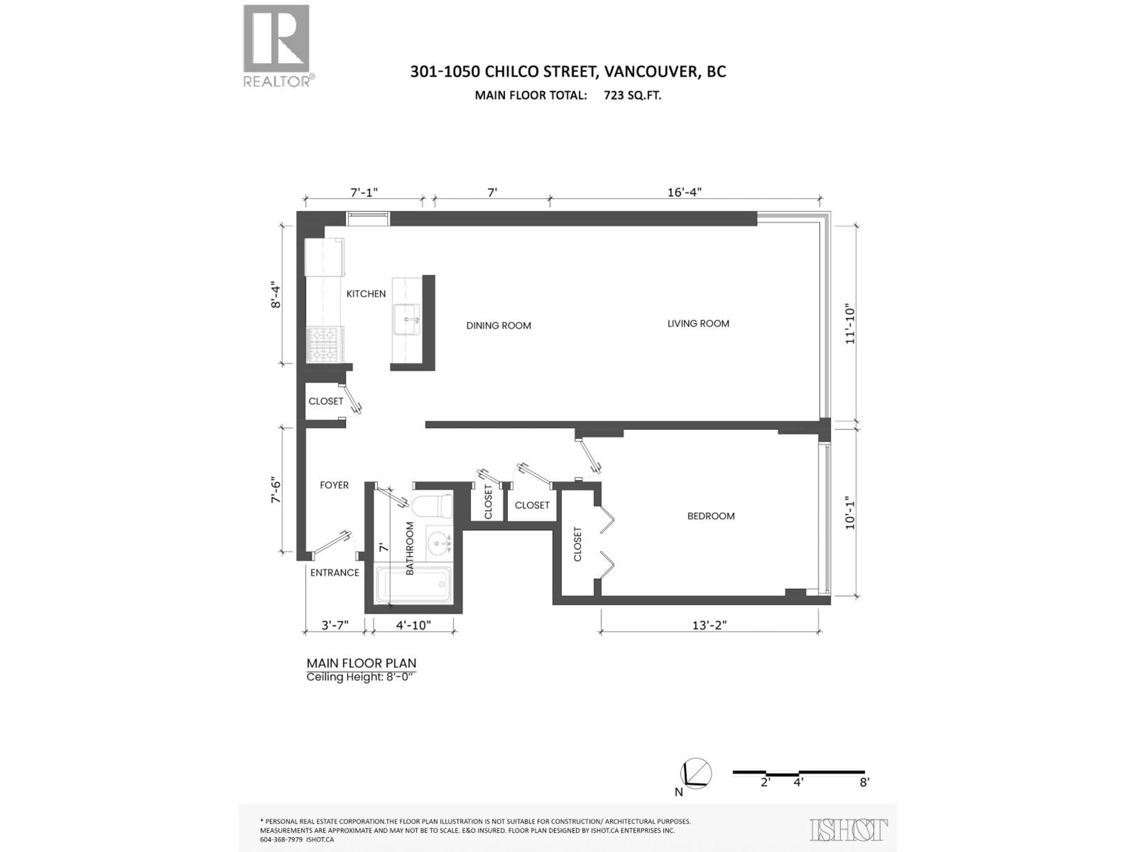 Floor plan for 301 - 1050 CHILCO STREET, Vancouver British Columbia V6G2R8