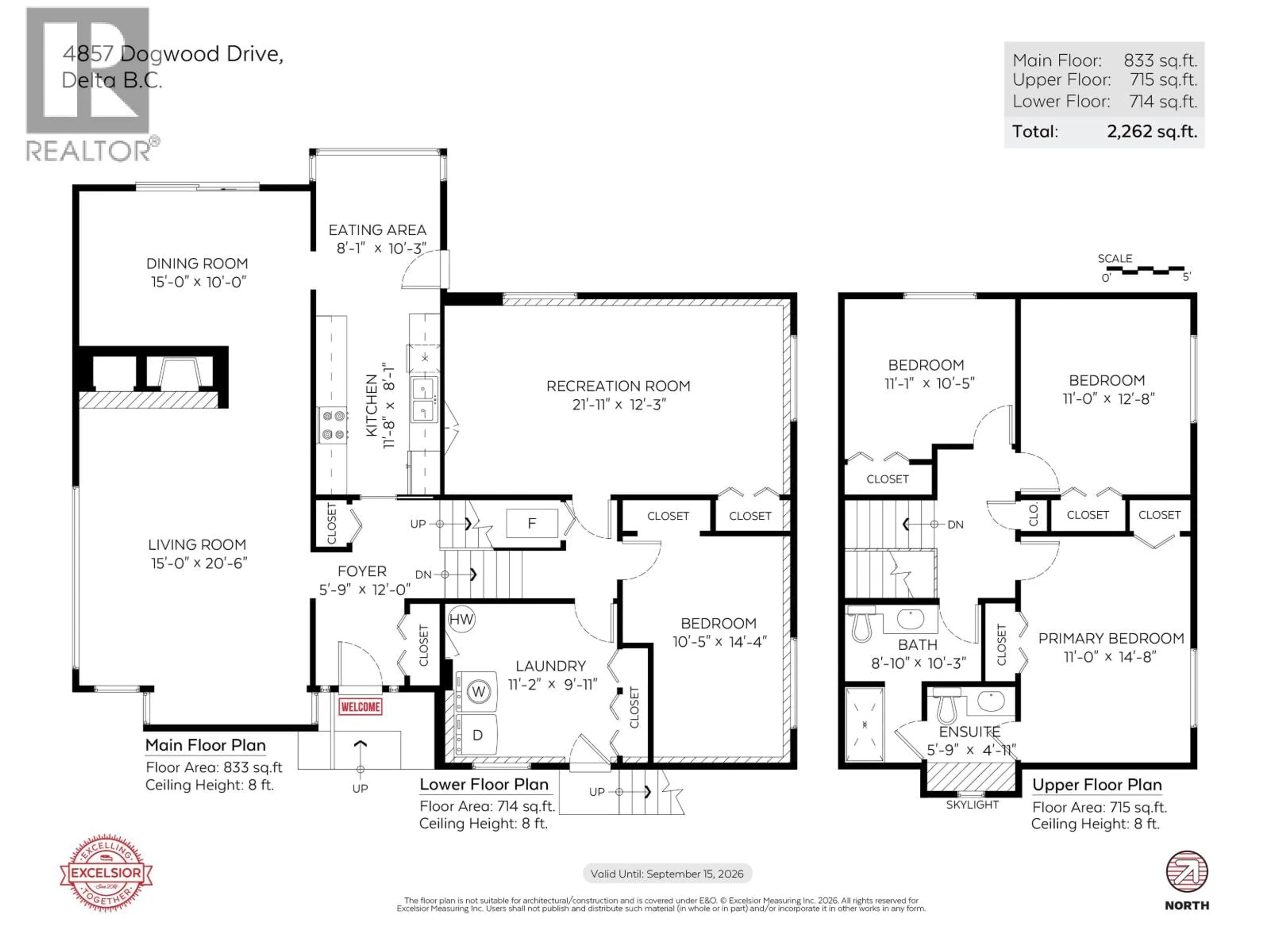 Floor plan for 4857 DOGWOOD DRIVE, Delta British Columbia V4M1M3
