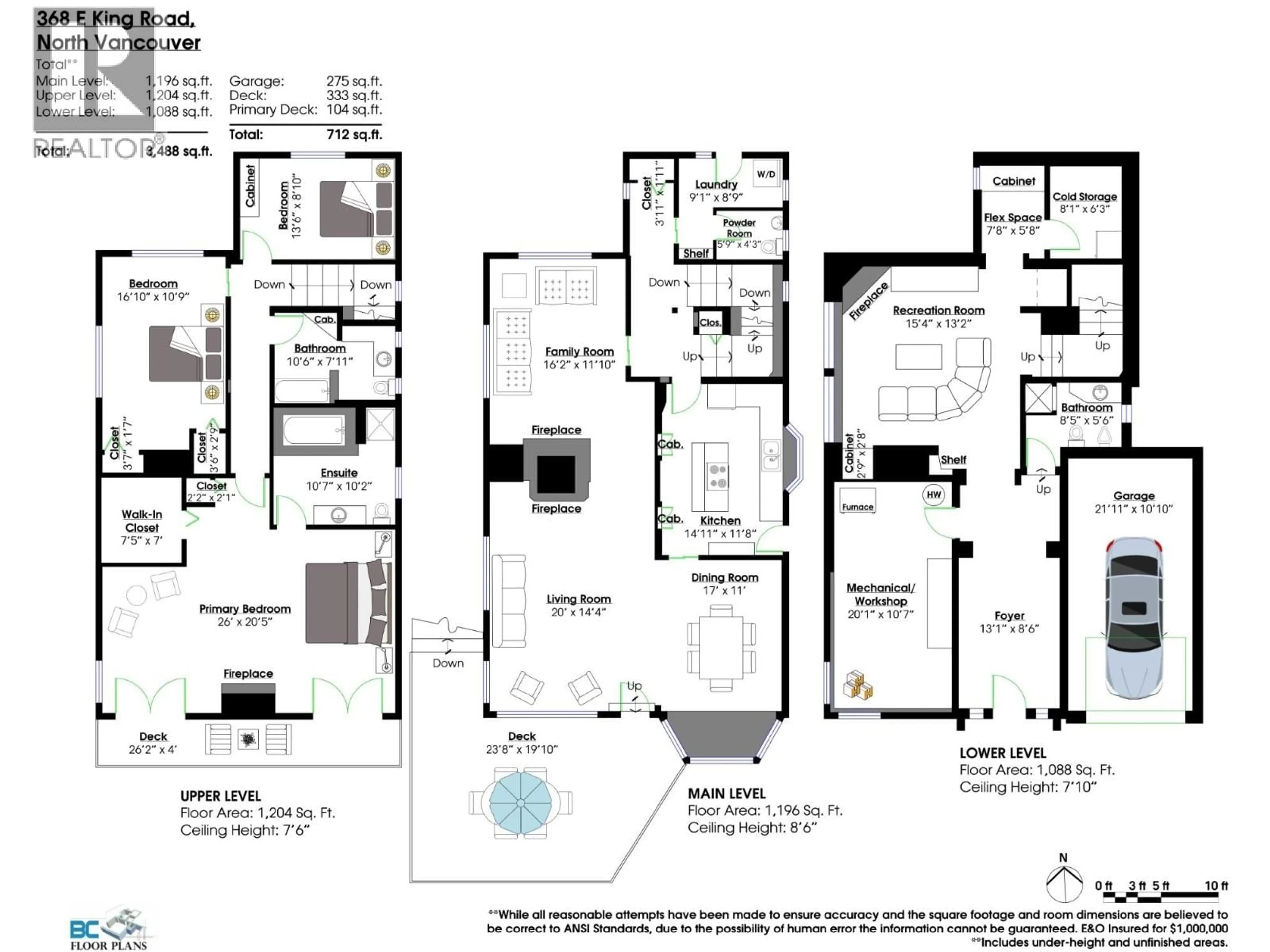 Floor plan for 368 KINGS ROAD, North Vancouver British Columbia V7N1H6
