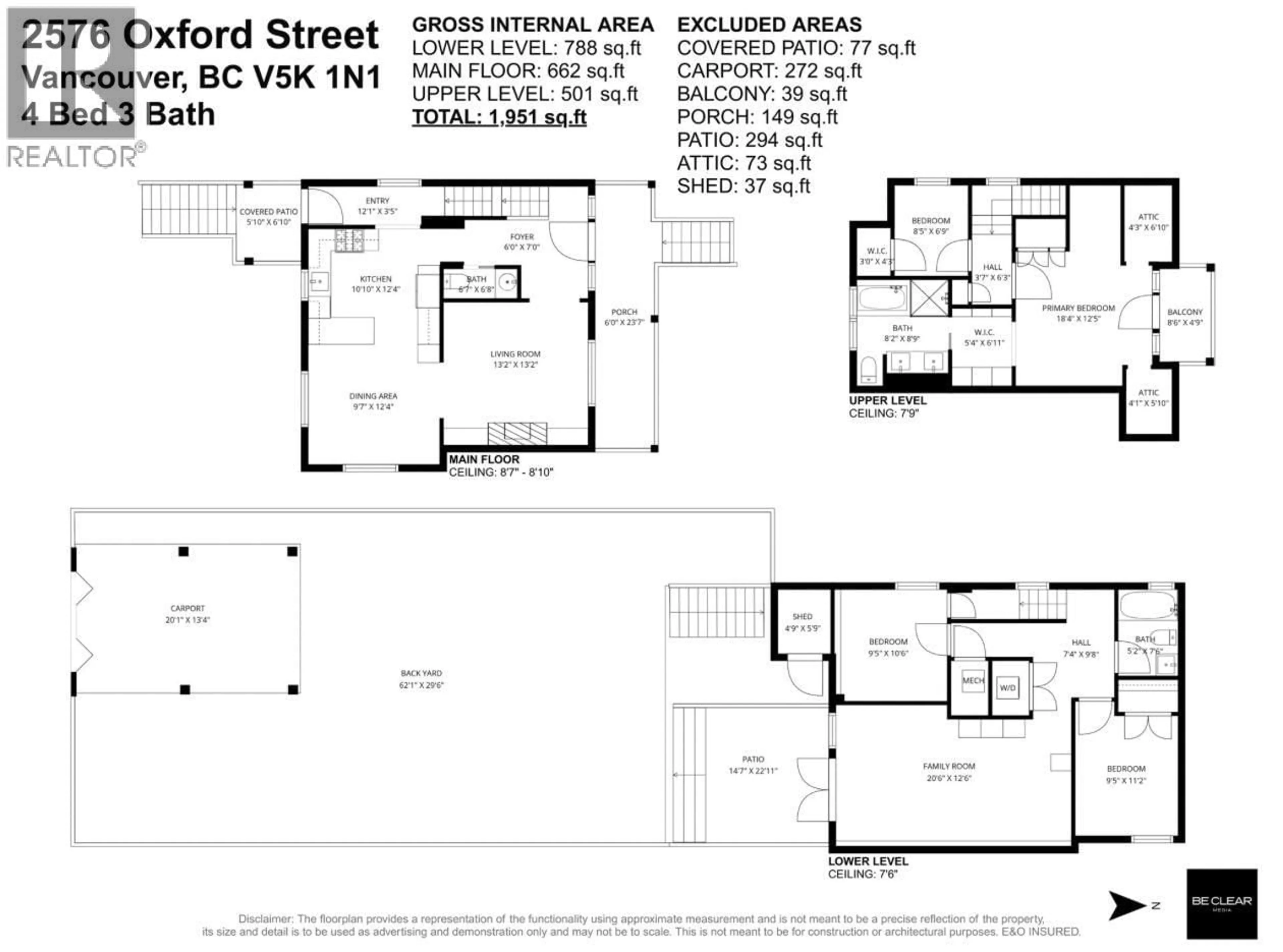 Floor plan for 2576 OXFORD STREET, Vancouver British Columbia V5K1N1