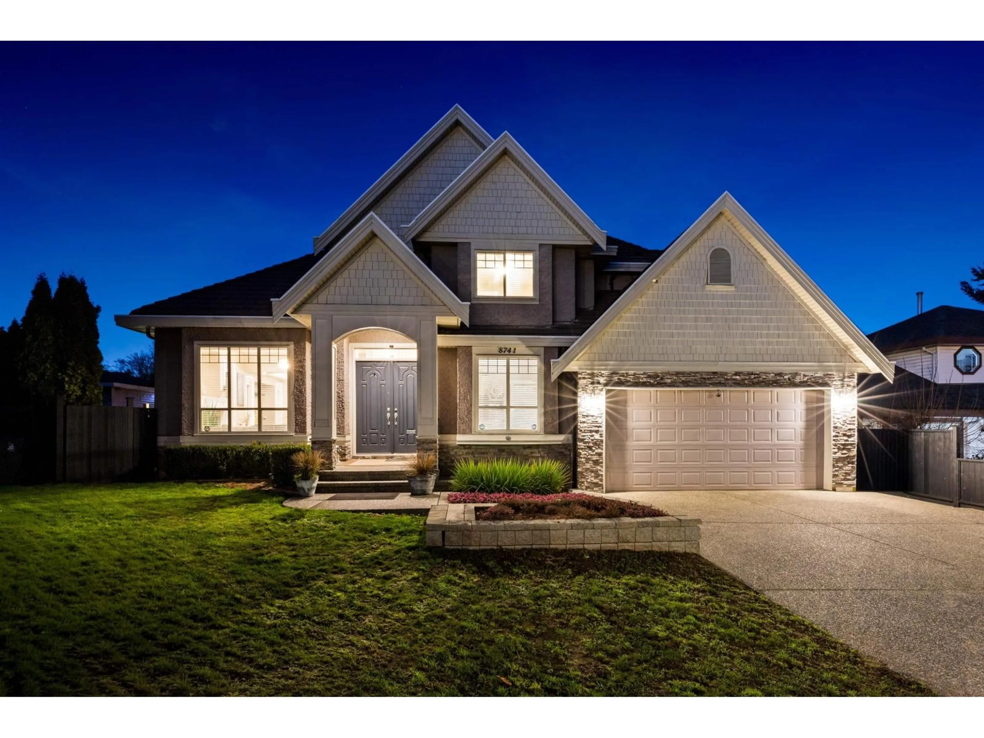 Home with brick exterior material, street for 8741 163A STREET, Surrey British Columbia V4N1C3