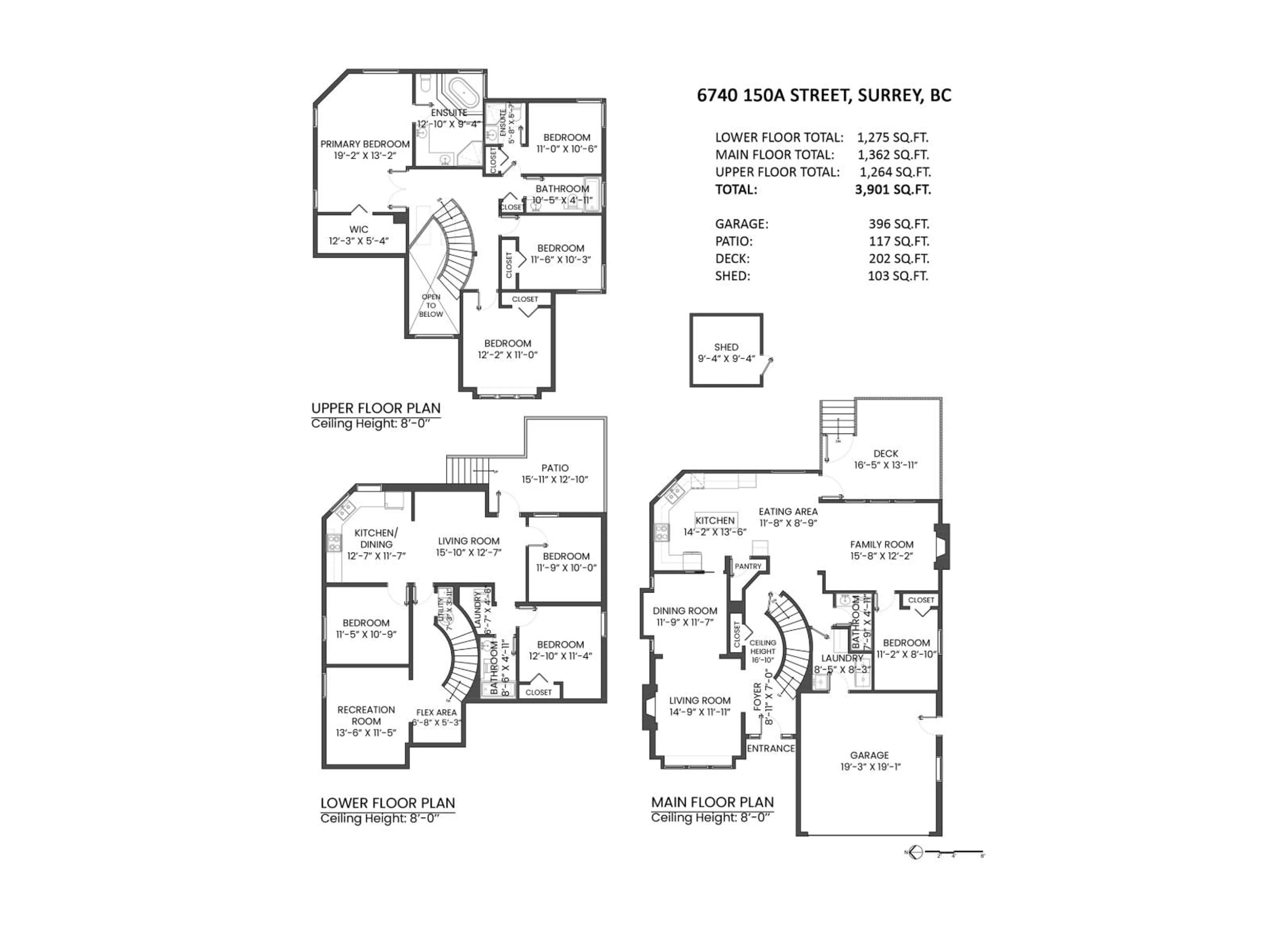 Floor plan for 6740 150A STREET, Surrey British Columbia V3S9G6