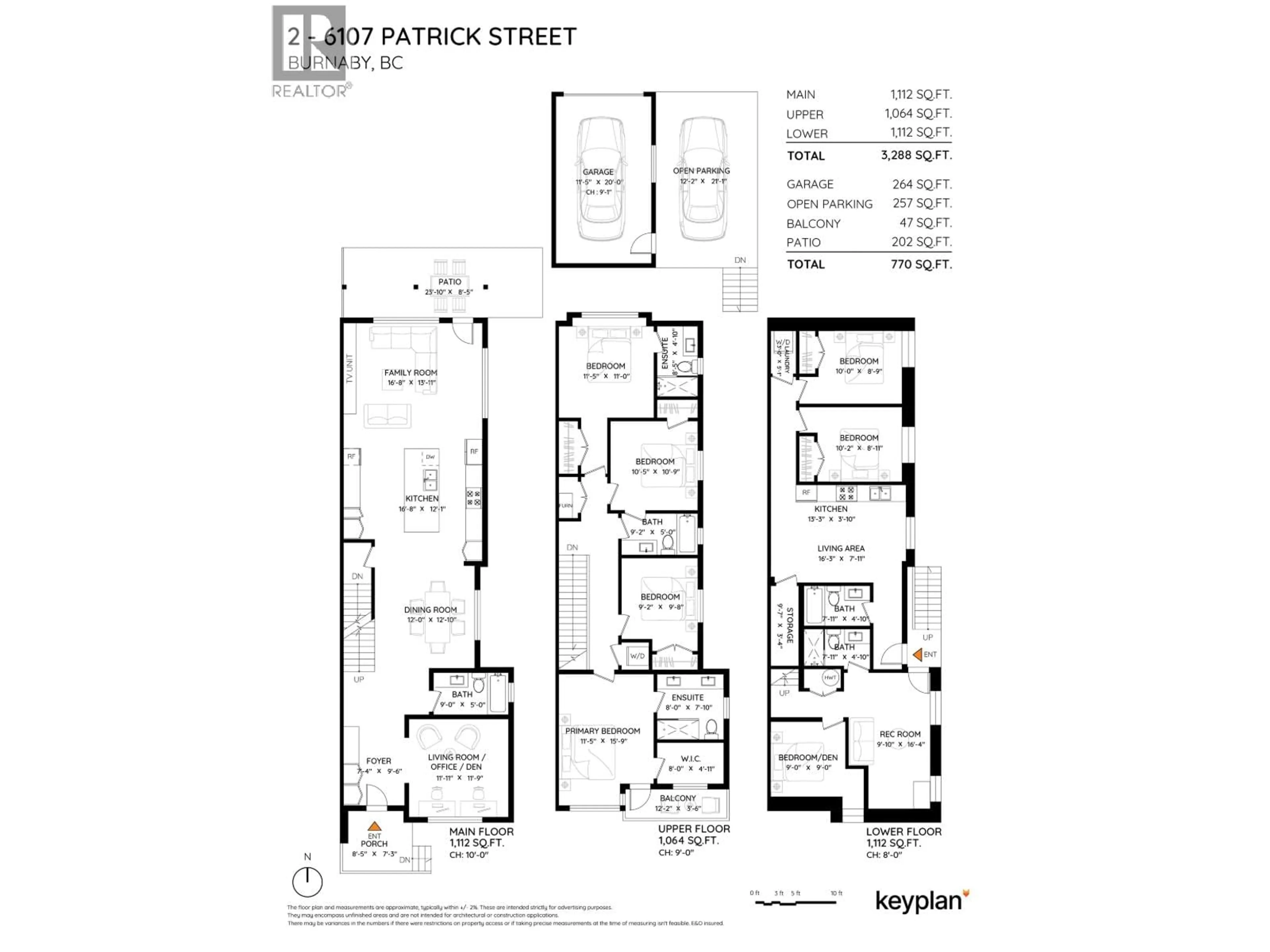 Floor plan for 2 - 6107 PATRICK STREET, Burnaby British Columbia V5J3B8