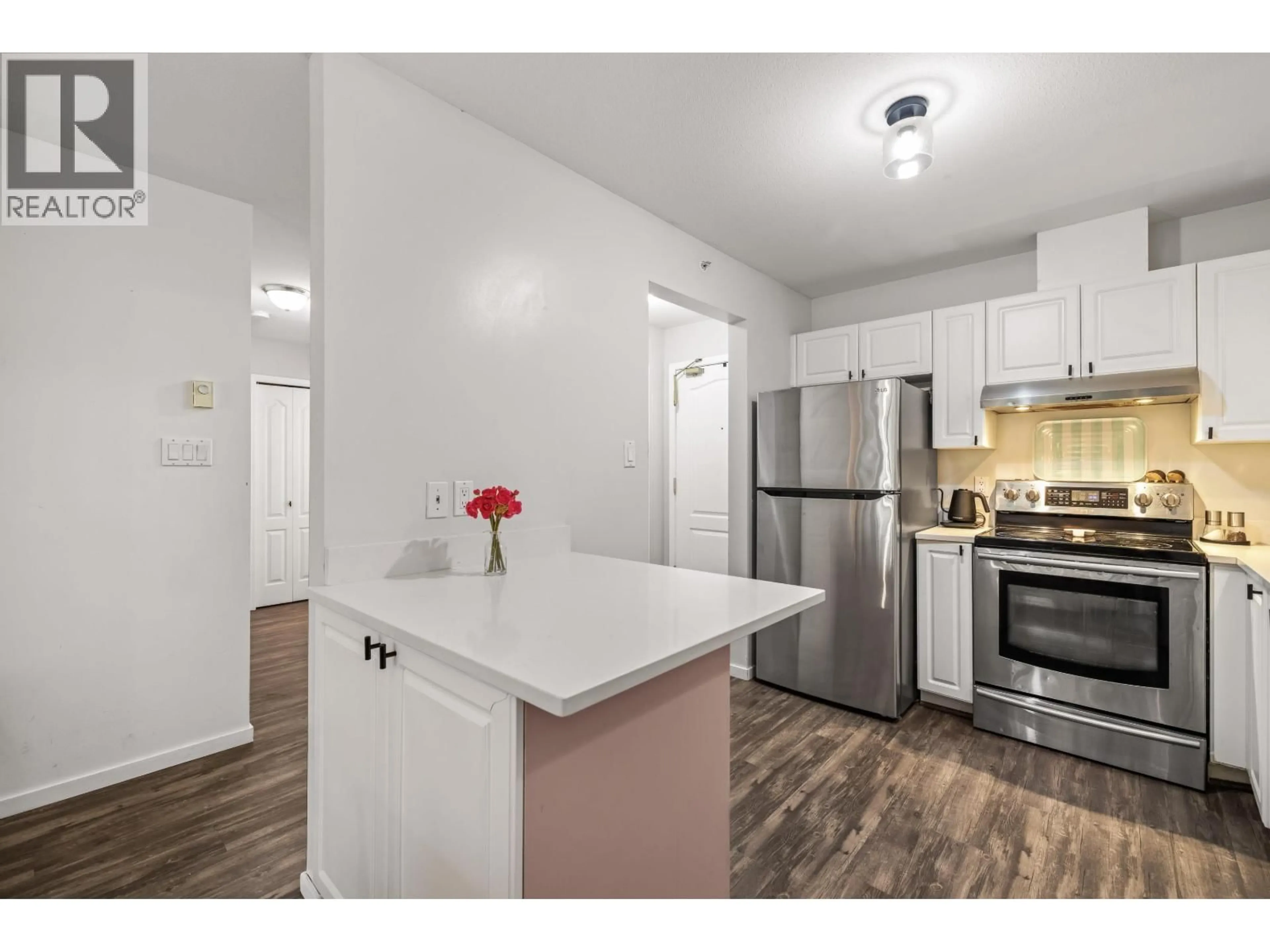 Standard kitchen, wood/laminate floor for 208 - 2551 PARKVIEW LANE, Port Coquitlam British Columbia V3C6J8