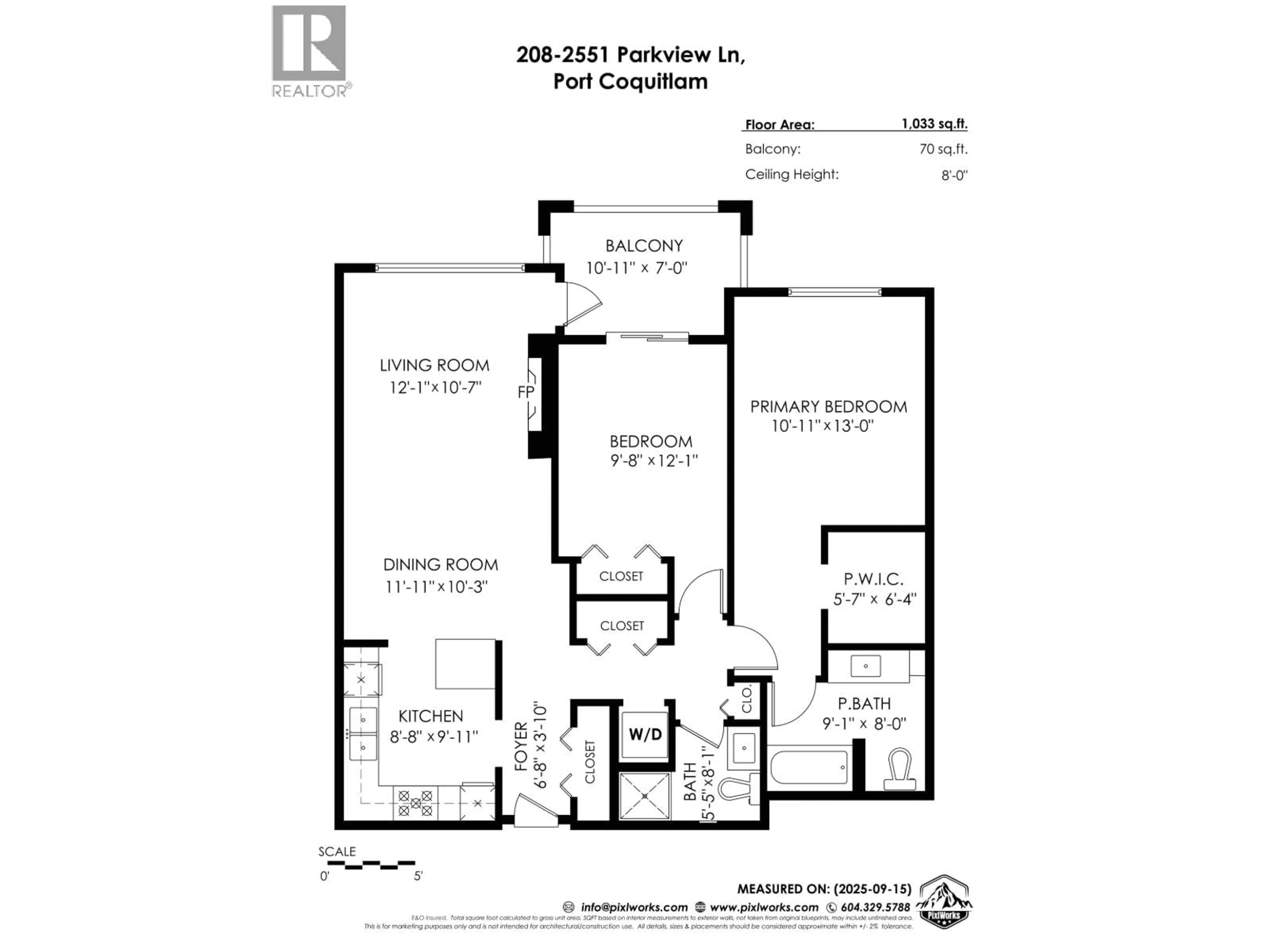Floor plan for 208 - 2551 PARKVIEW LANE, Port Coquitlam British Columbia V3C6J8