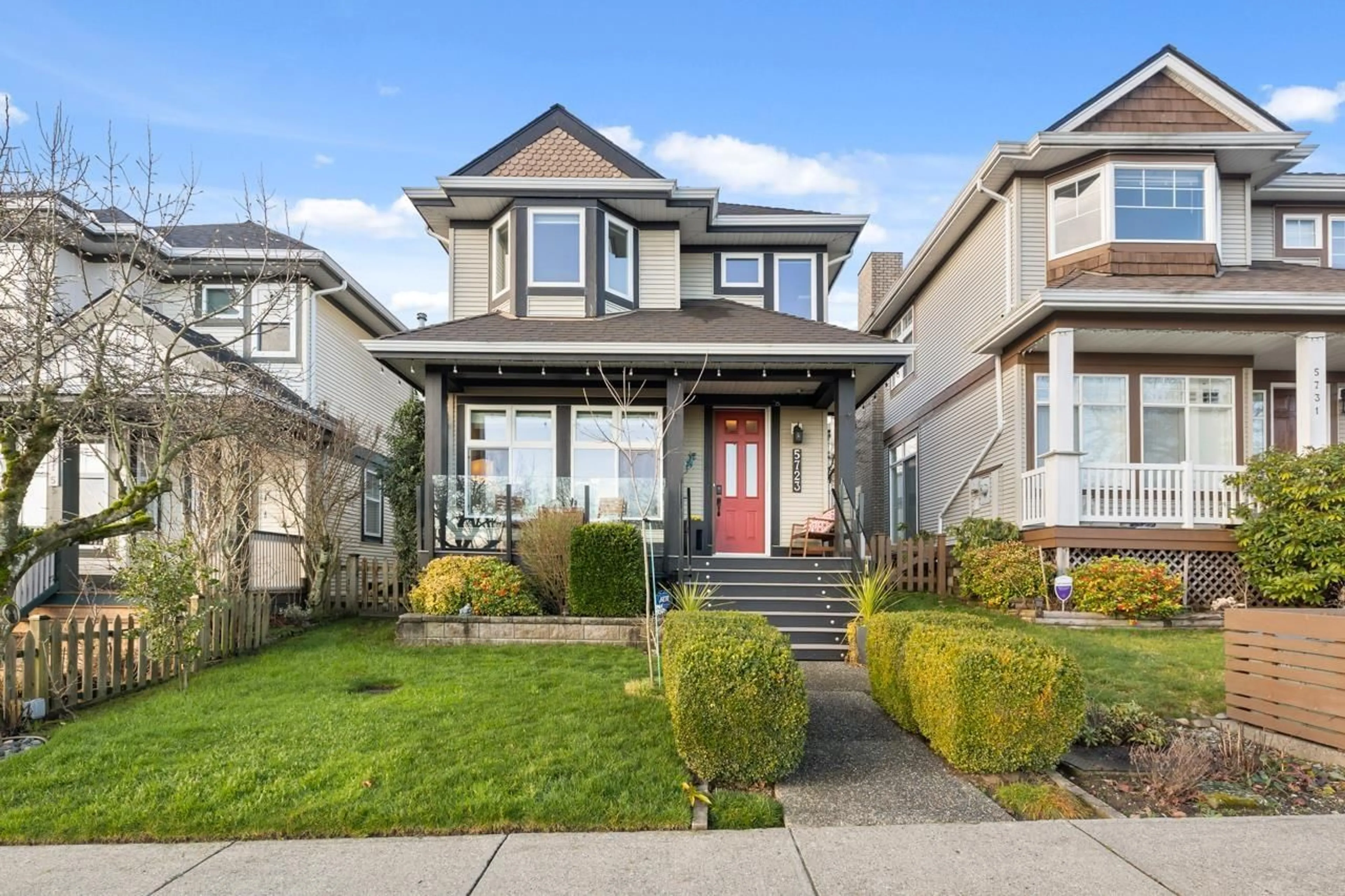 Home with vinyl exterior material, street for 5723 148B STREET, Surrey British Columbia V3S8W6