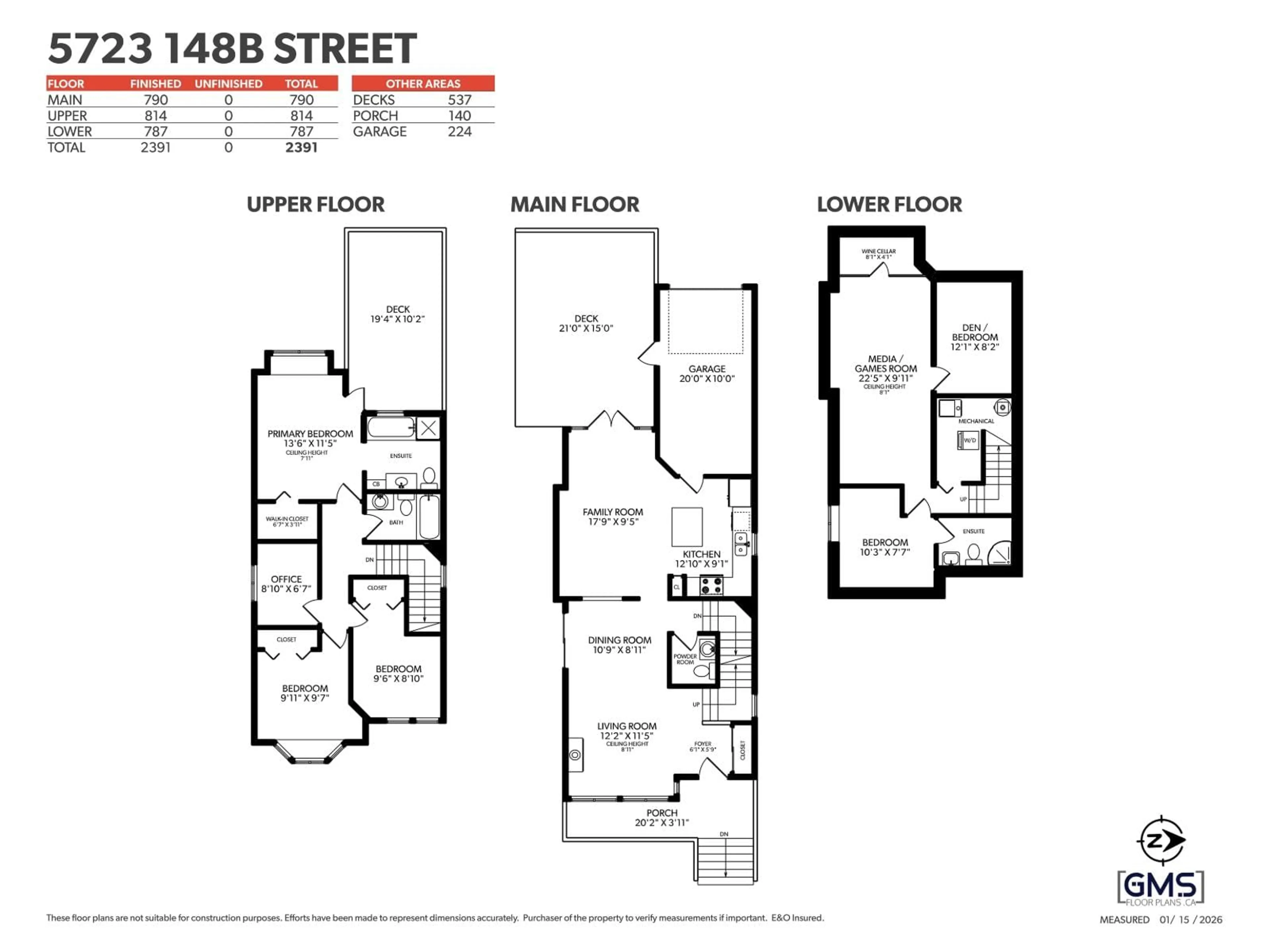 Floor plan for 5723 148B STREET, Surrey British Columbia V3S8W6