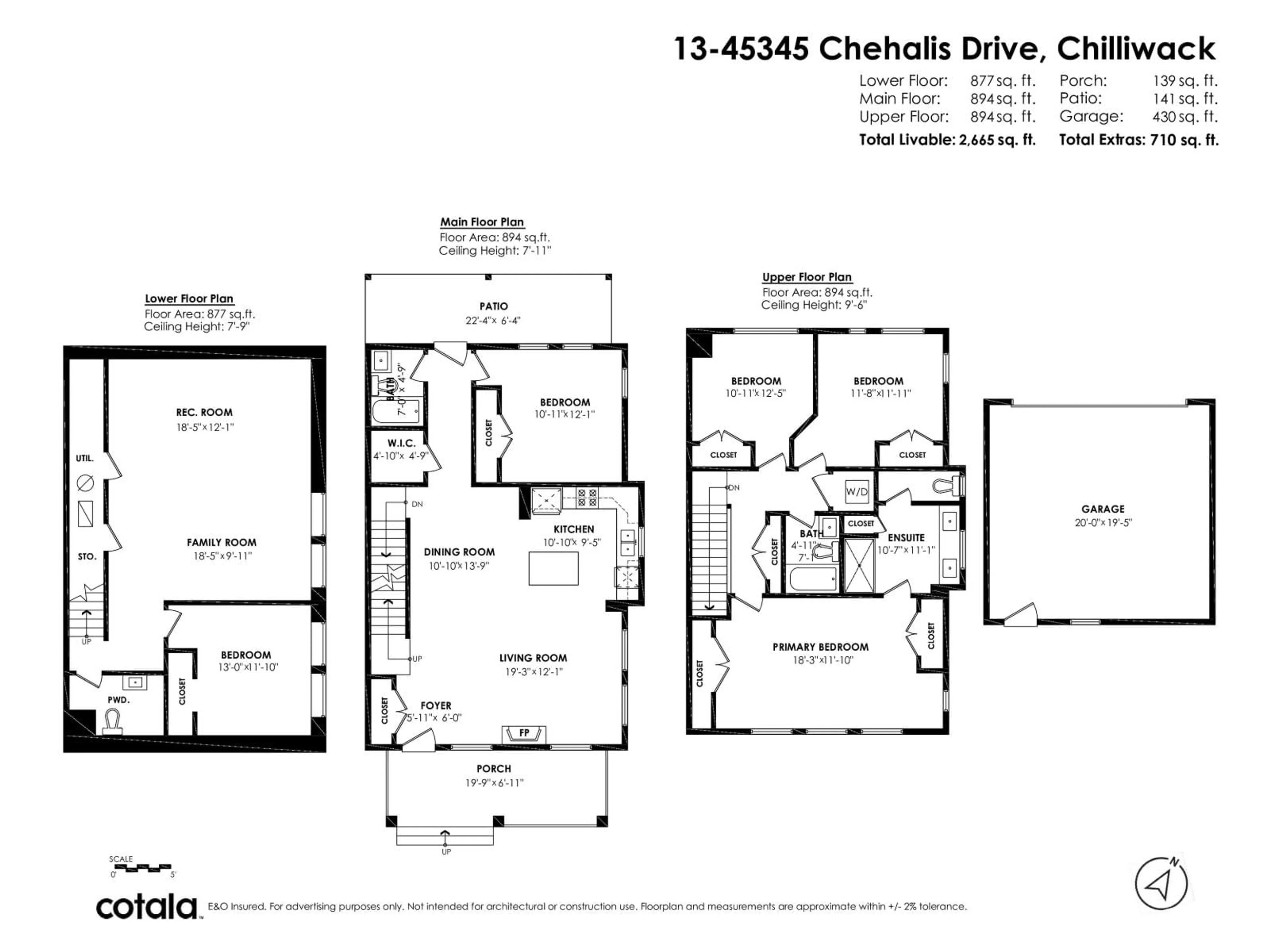 Floor plan for 13 - 45345 CHEHALIS DRIVE, Chilliwack British Columbia V2R0T2