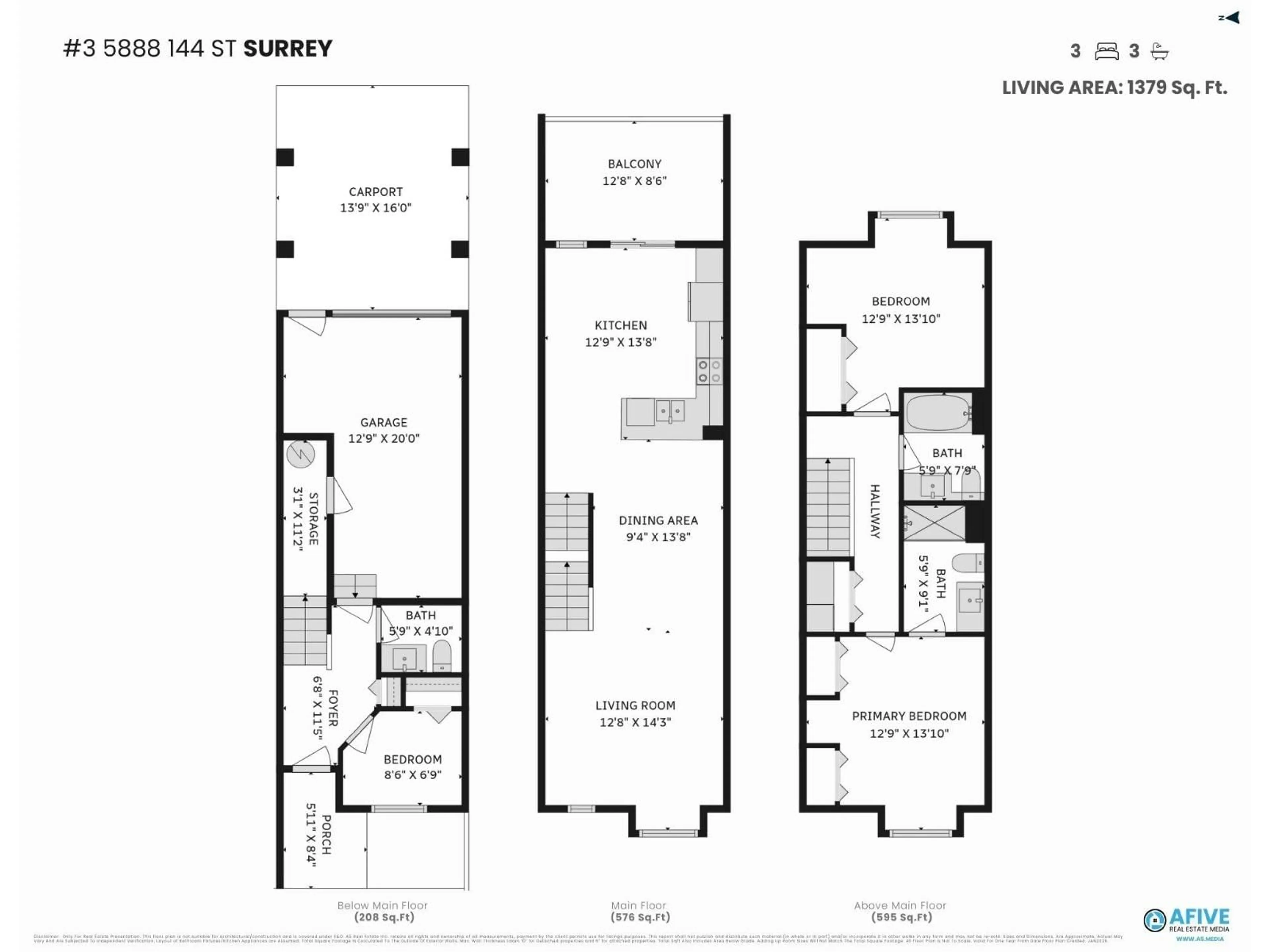Floor plan for 3 - 5888 144 STREET, Surrey British Columbia V3X0G8