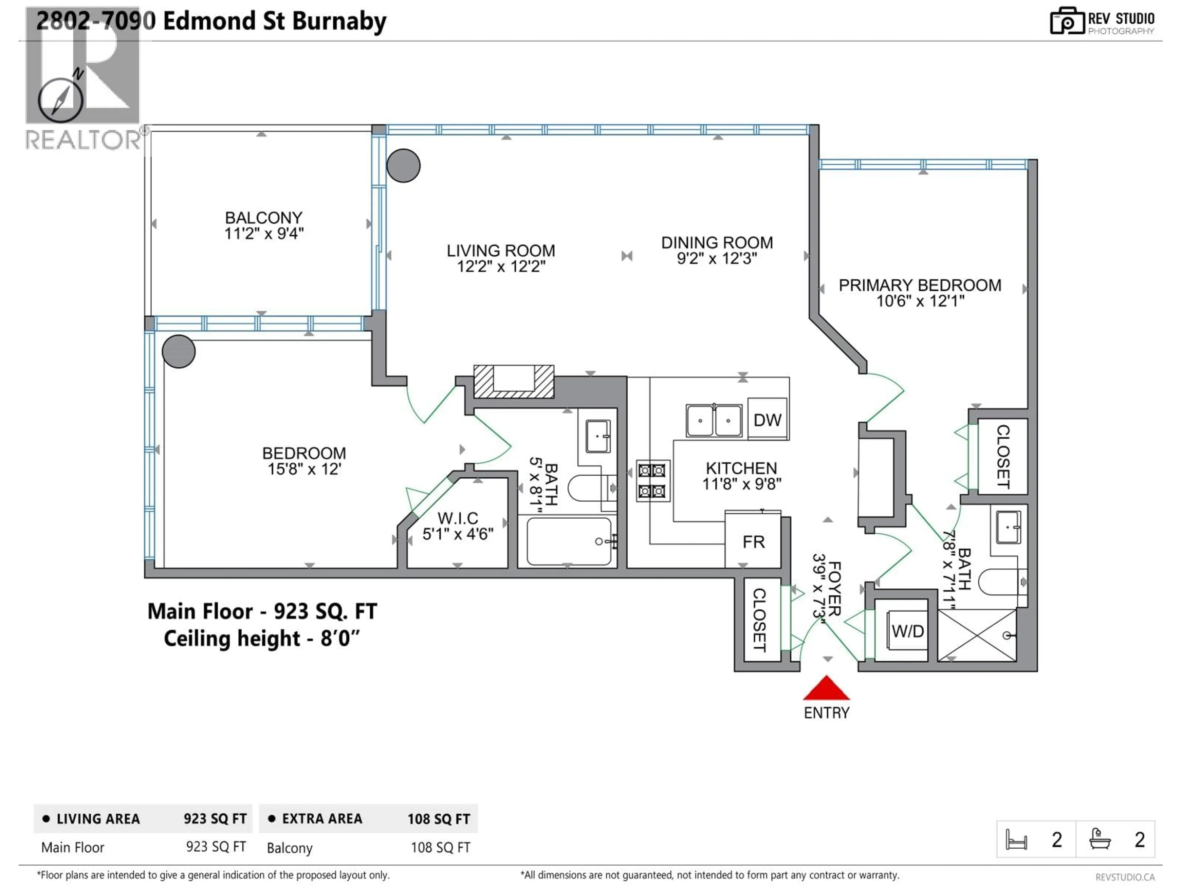 Floor plan for 2802 - 7090 EDMONDS STREET, Burnaby British Columbia V3N0C6