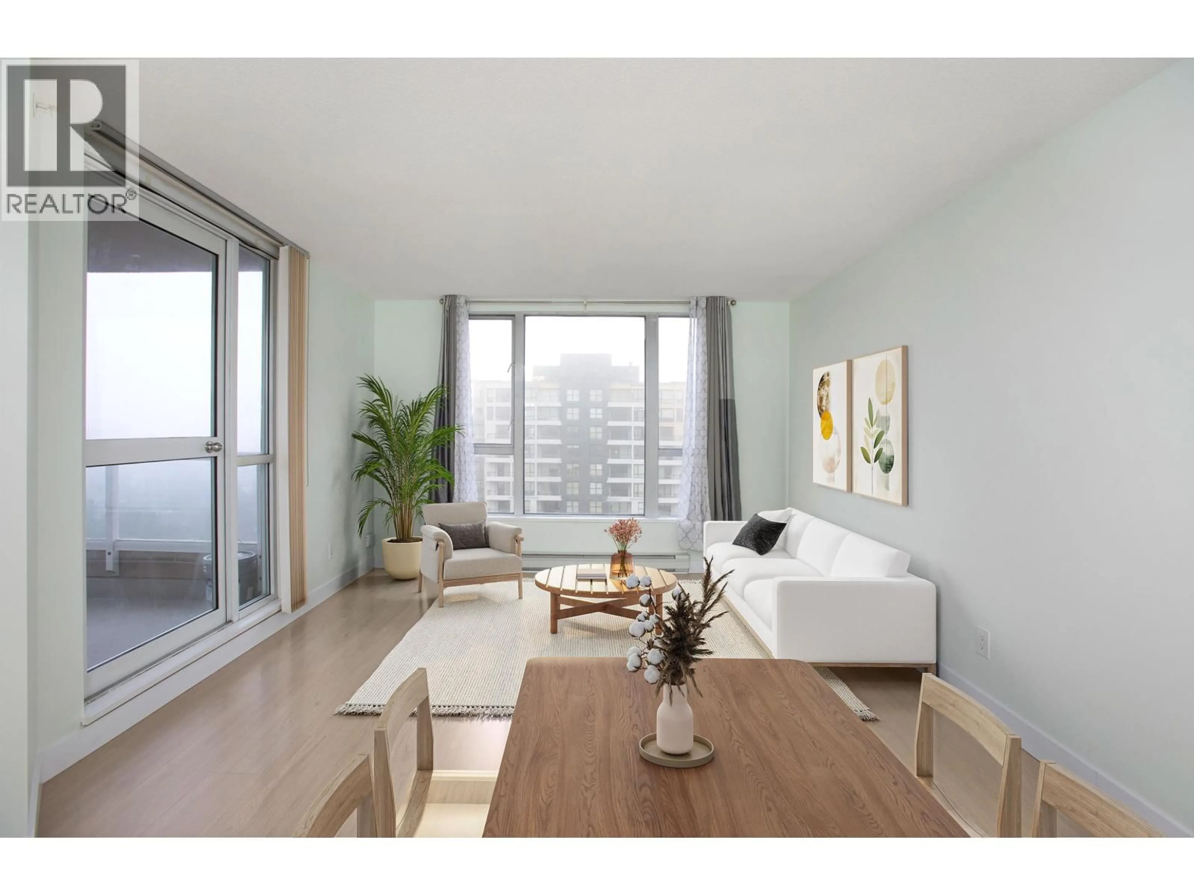 Living room with furniture, wood/laminate floor for 1808 - 5189 GASTON STREET, Vancouver British Columbia V5R6C7