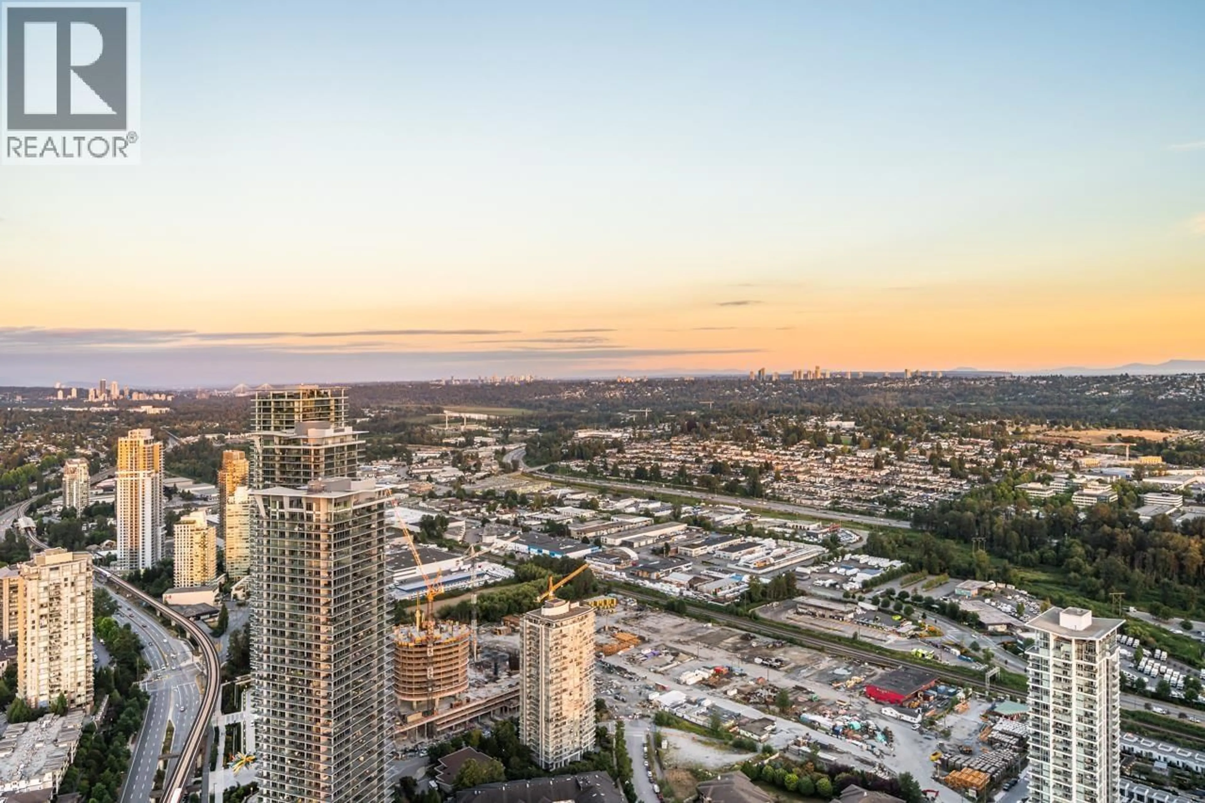 A pic from outside/outdoor area/front of a property/back of a property/a pic from drone, city buildings view from balcony for 5303 - 4650 BRENTWOOD BOULEVARD, Burnaby British Columbia V5C0M3