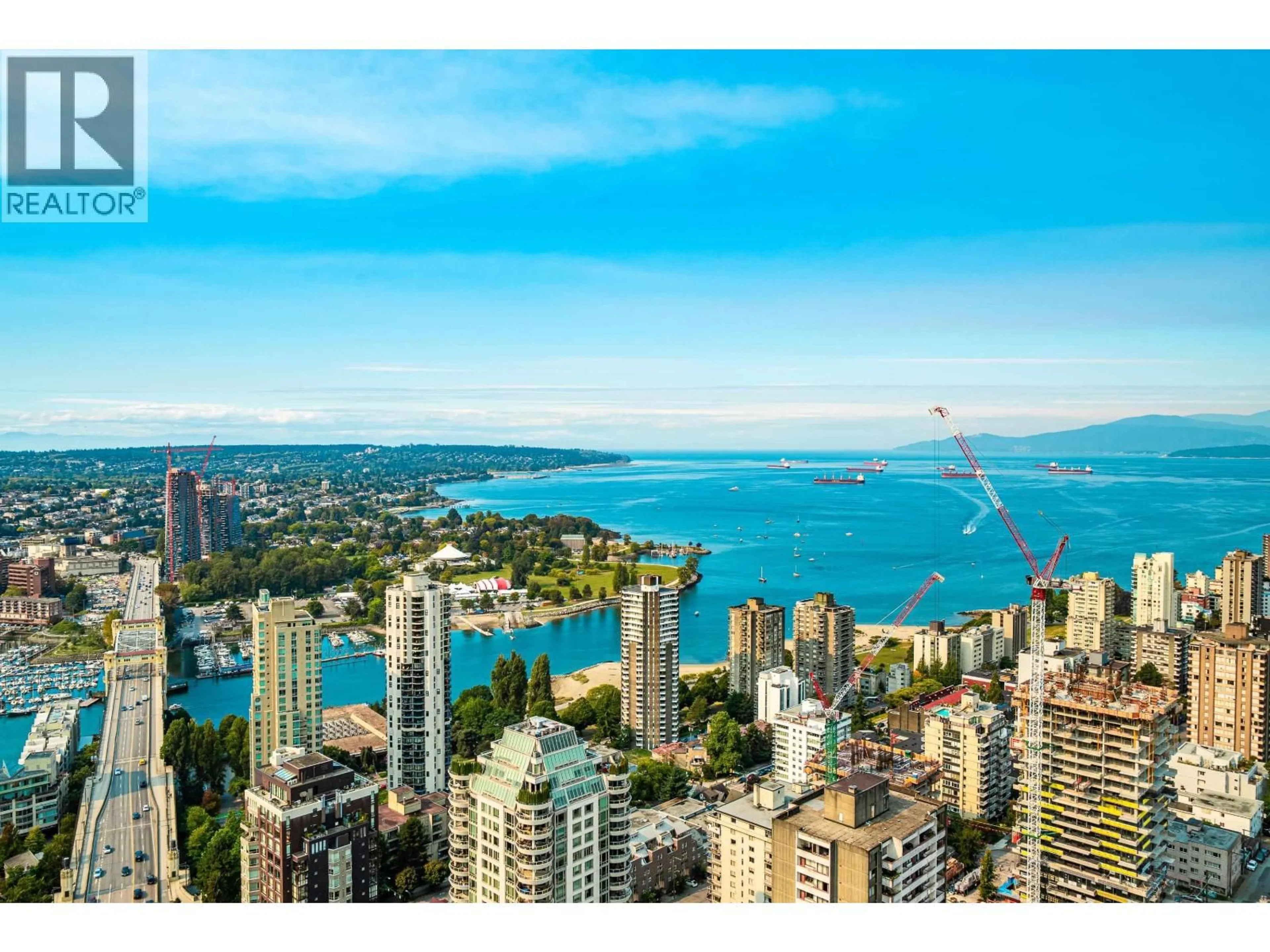 A pic from outside/outdoor area/front of a property/back of a property/a pic from drone, water/lake/river/ocean view for 3902 - 1289 HORNBY STREET, Vancouver British Columbia V6Z0G7