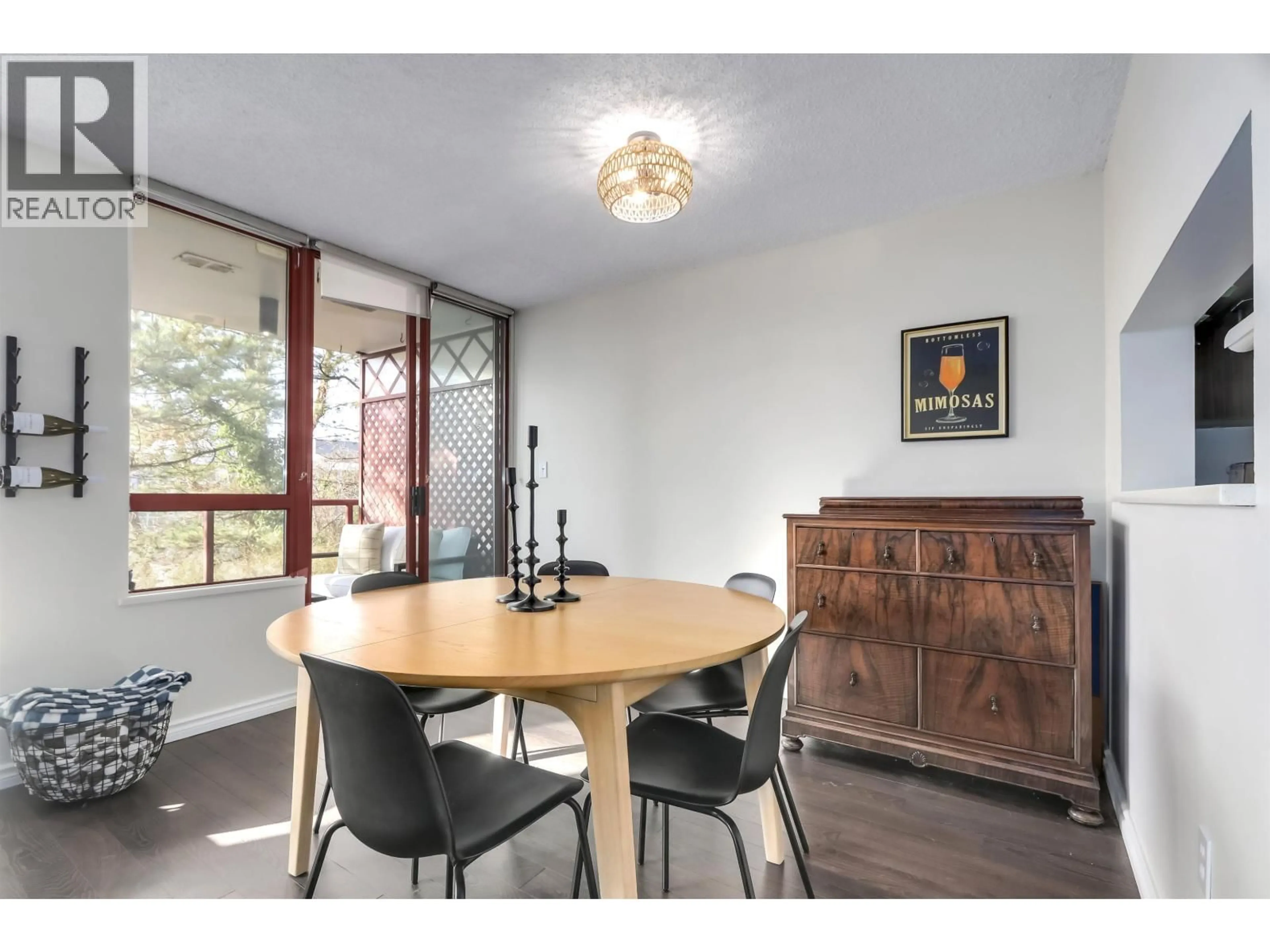Dining room, wood/laminate floor for 203 - 220 ELEVENTH STREET, New Westminster British Columbia V3M6N9