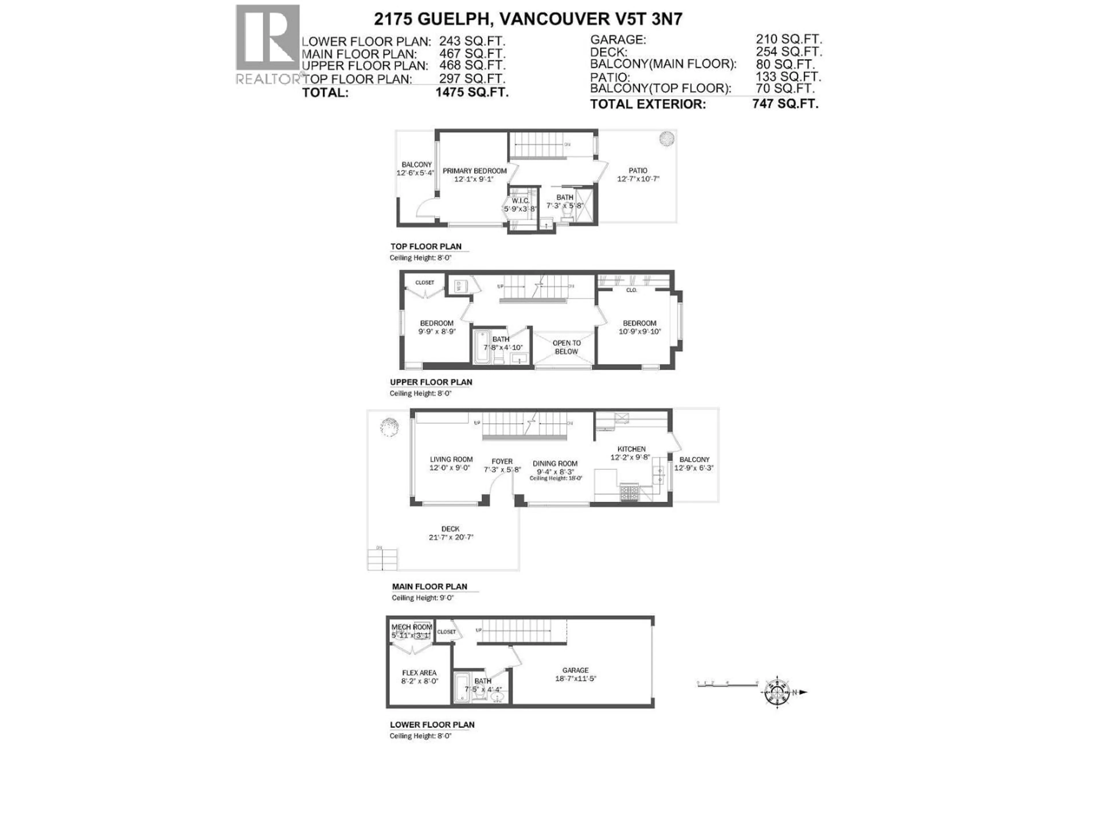 Floor plan for 2175 GUELPH STREET, Vancouver British Columbia V5T3N7