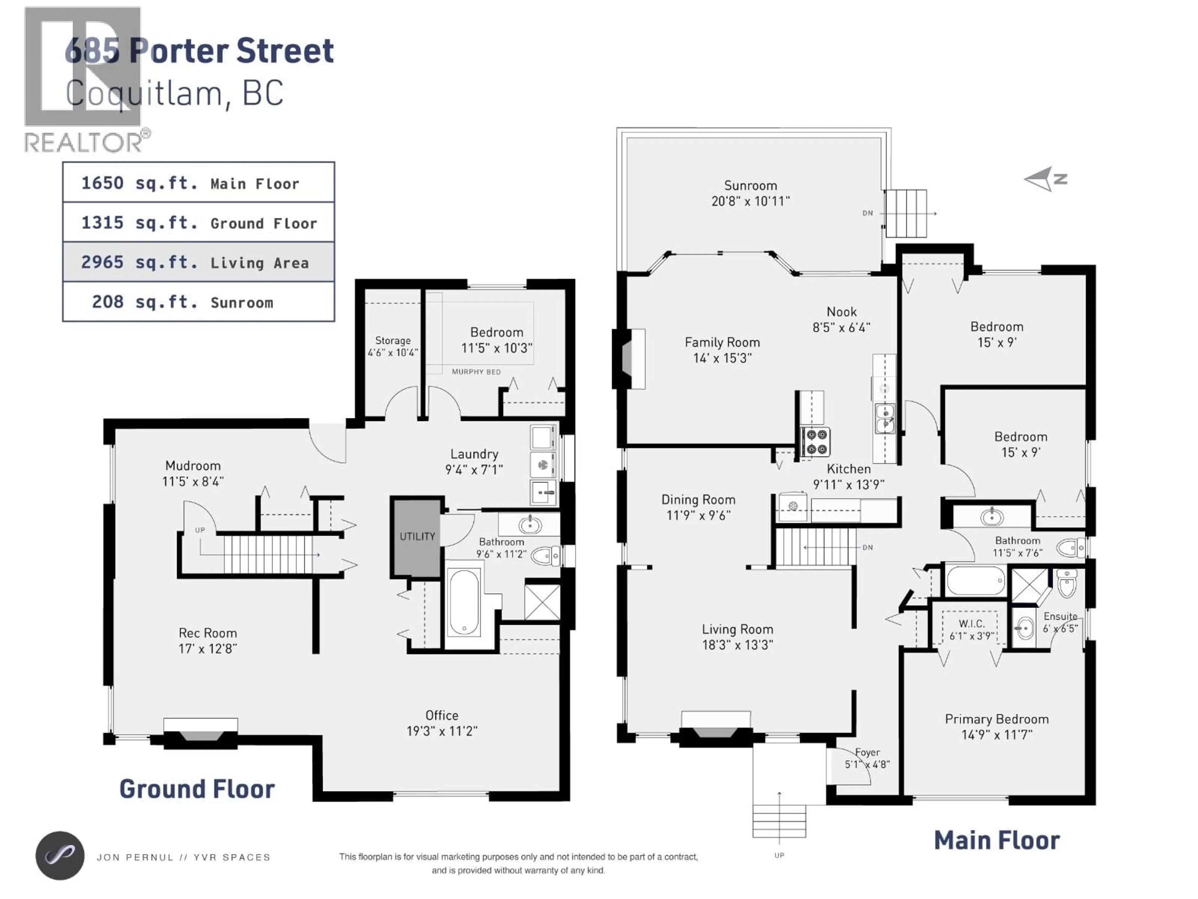 Floor plan for 685 PORTER STREET, Coquitlam British Columbia V3J5B2