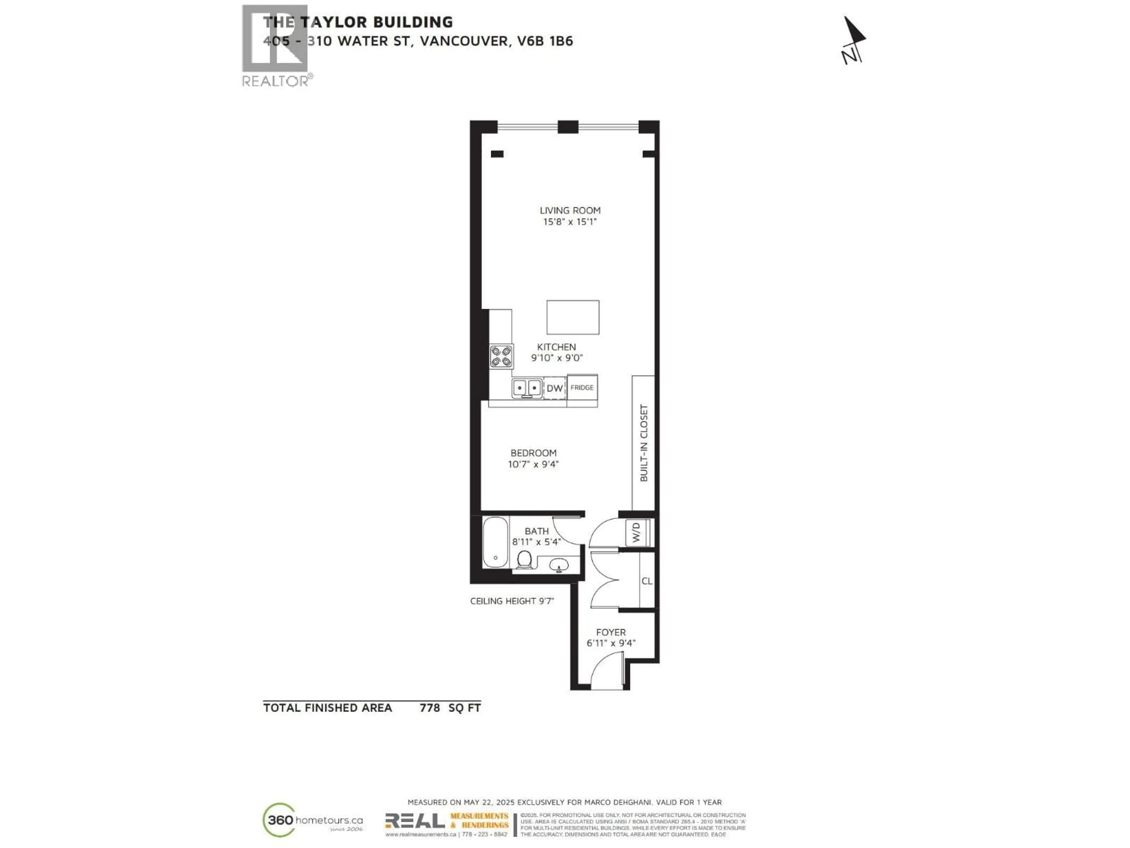 Floor plan for 405 - 310 WATER STREET, Vancouver British Columbia V6B1B6
