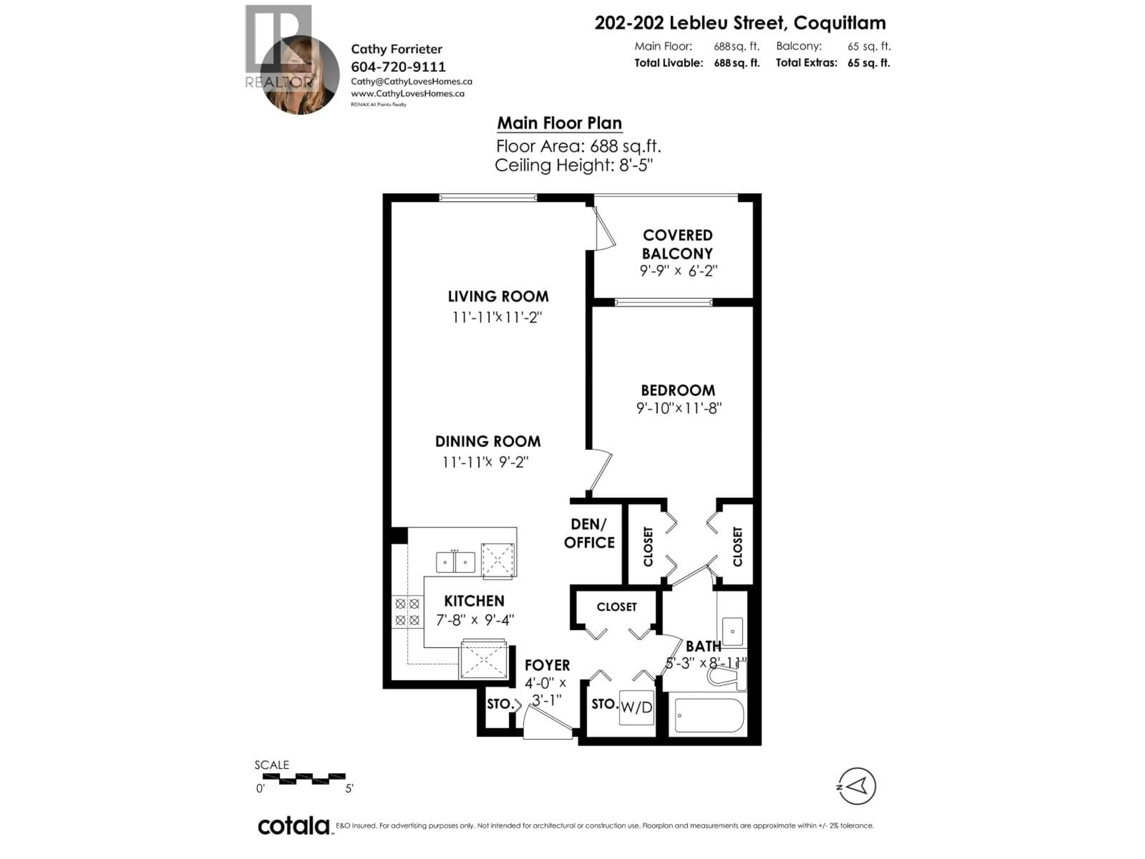 Floor plan for 202 - 202 LEBLEU STREET, Coquitlam British Columbia V3K4L6