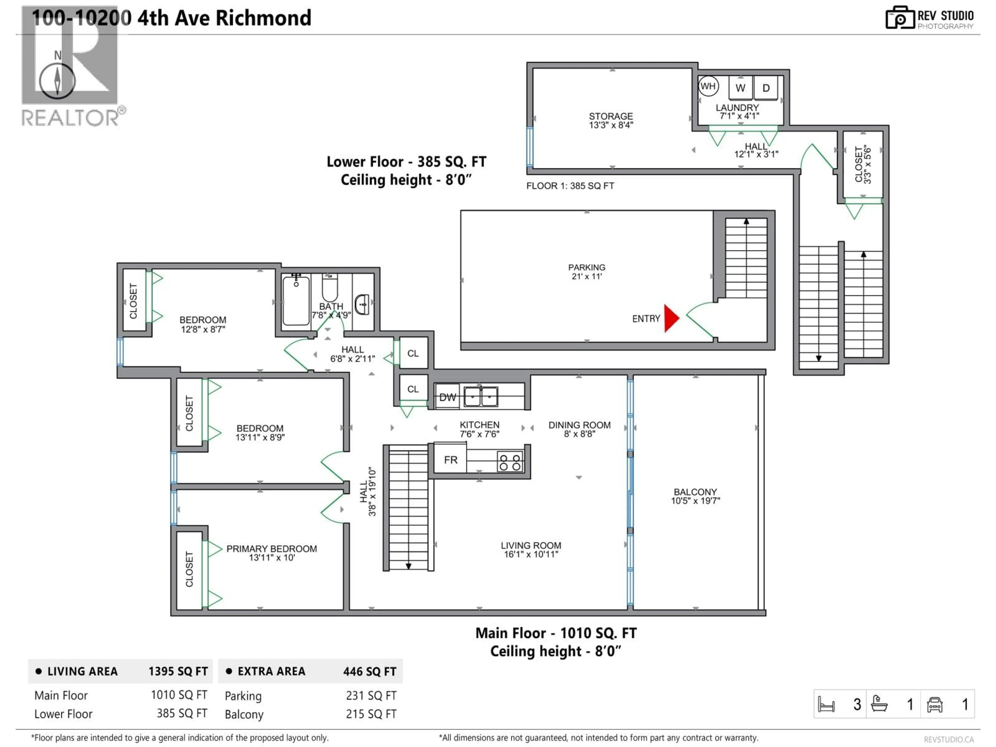 Floor plan for 100 - 10200 4TH AVENUE, Richmond British Columbia V7E1V3