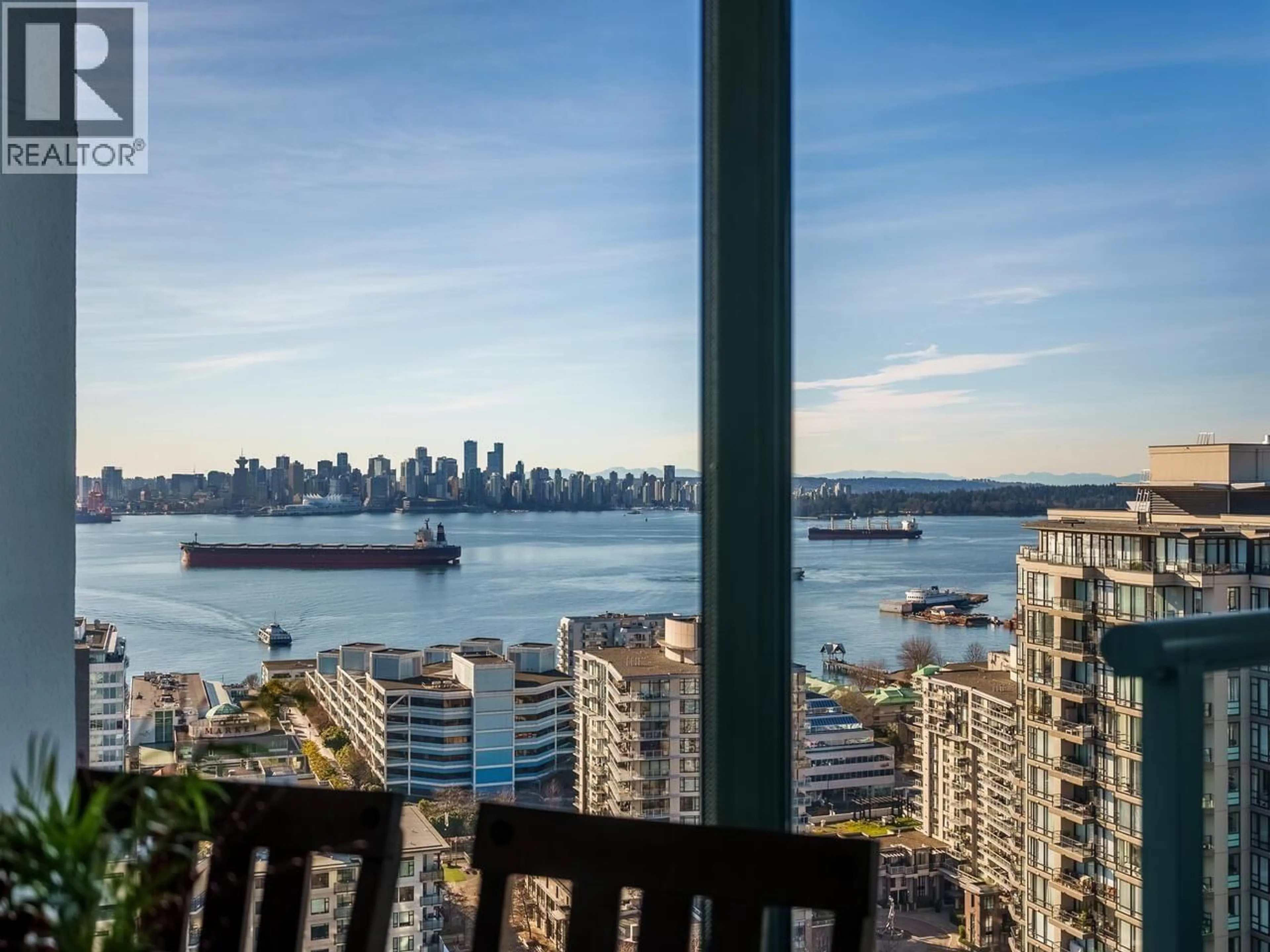 Balcony in the apartment, water/lake/river/ocean view for 2203 - 120 2ND STREET, North Vancouver British Columbia V7M1C3