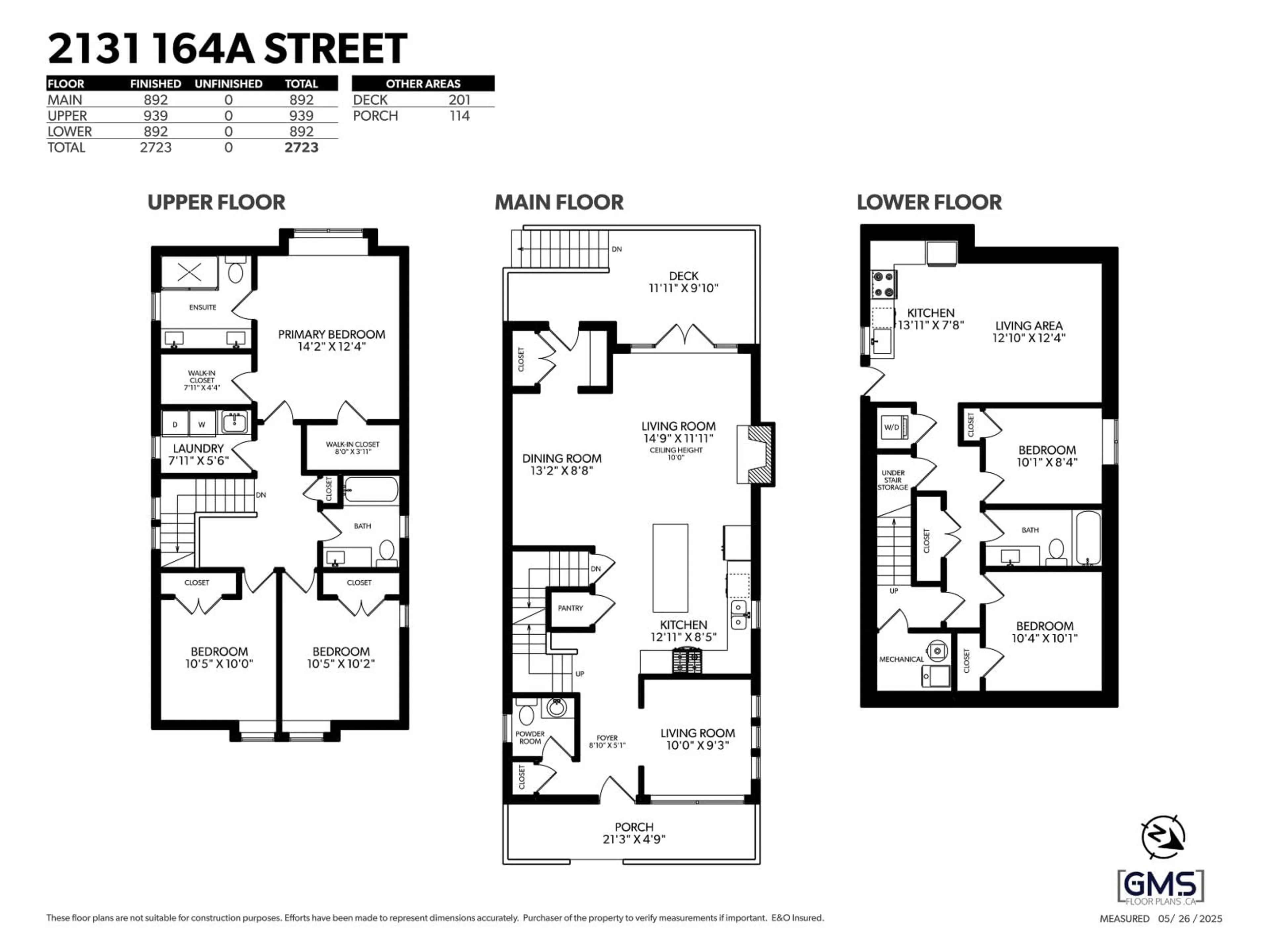 Floor plan for 2131 164A STREET, Surrey British Columbia V3Z0V5
