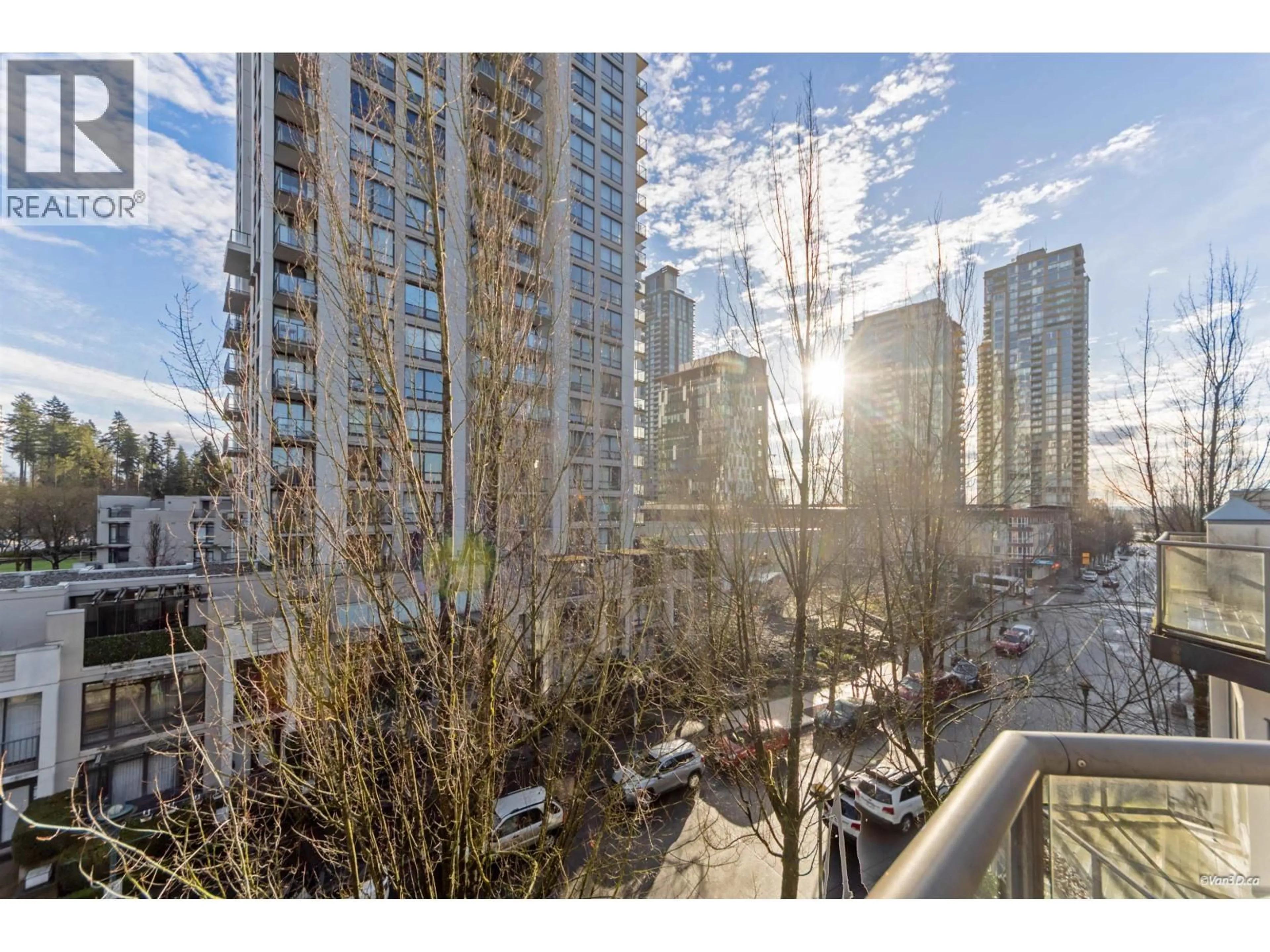 Patio, city buildings view from balcony for 415 - 2978 BURLINGTON DRIVE, Coquitlam British Columbia V3B7S6
