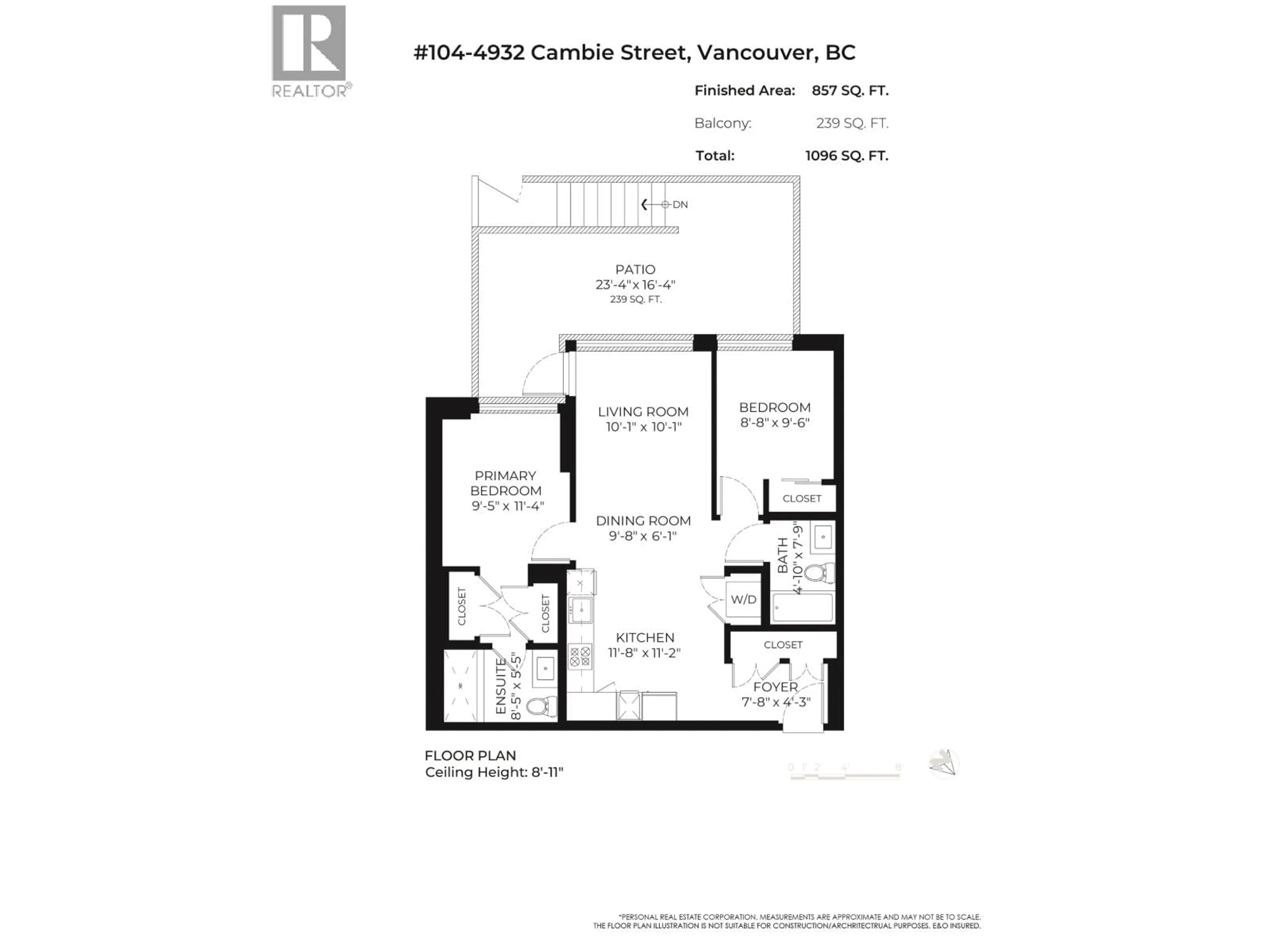 Floor plan for 104 - 4932 CAMBIE STREET, Vancouver British Columbia V5Z0K1