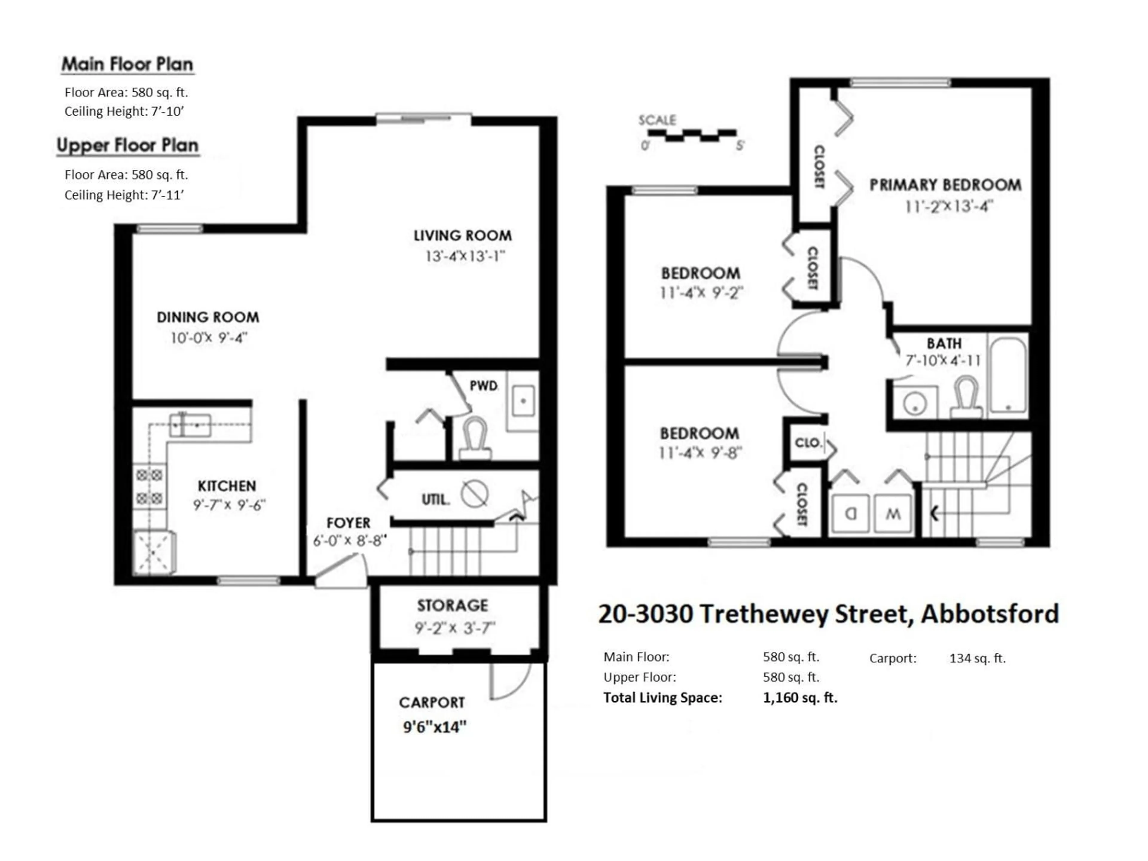 Floor plan for 20 - 3030 TRETHEWEY STREET, Abbotsford British Columbia V2T4N2