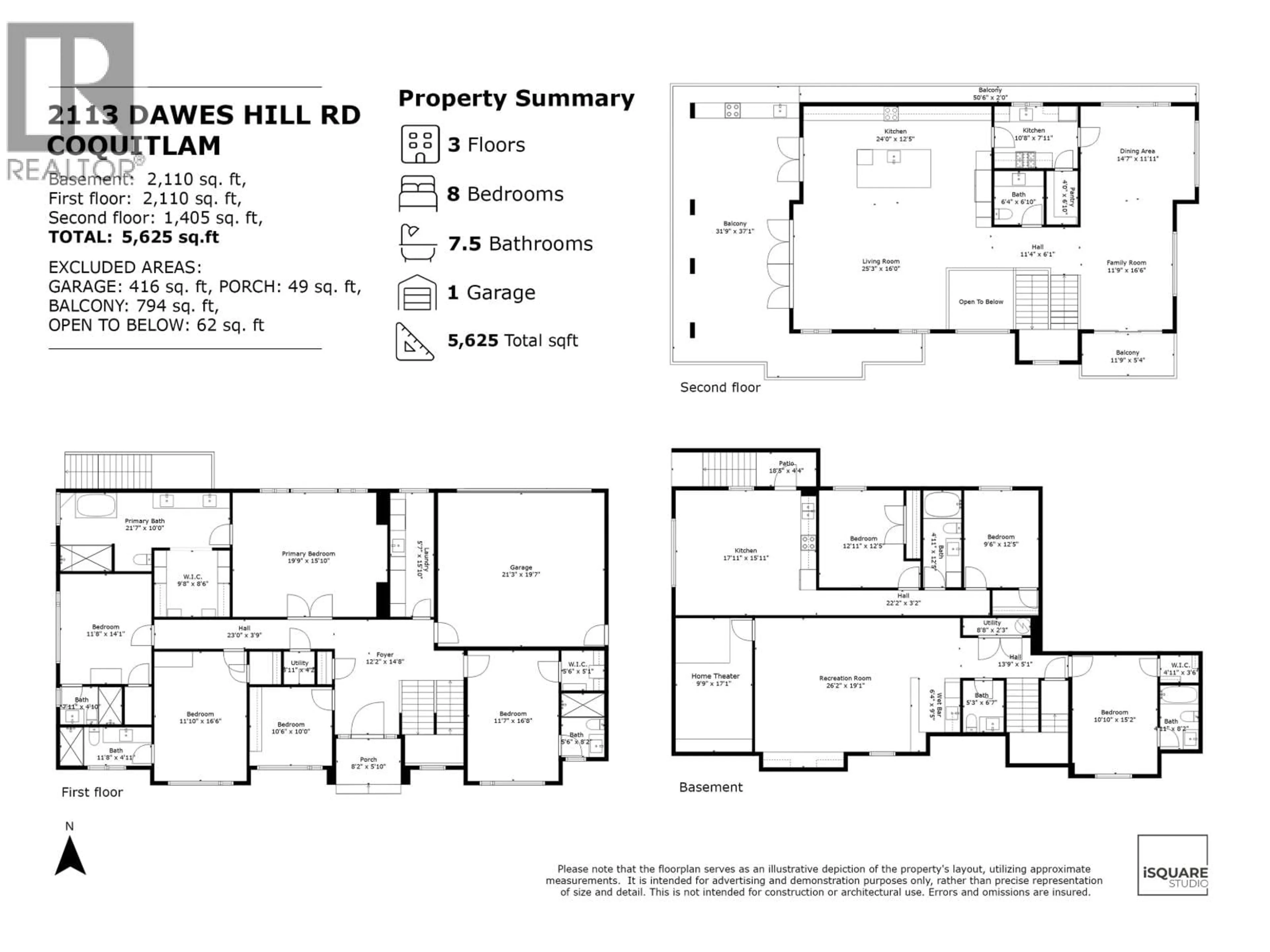 Floor plan for 2113 DAWES HILL ROAD, Coquitlam British Columbia V3K1N2