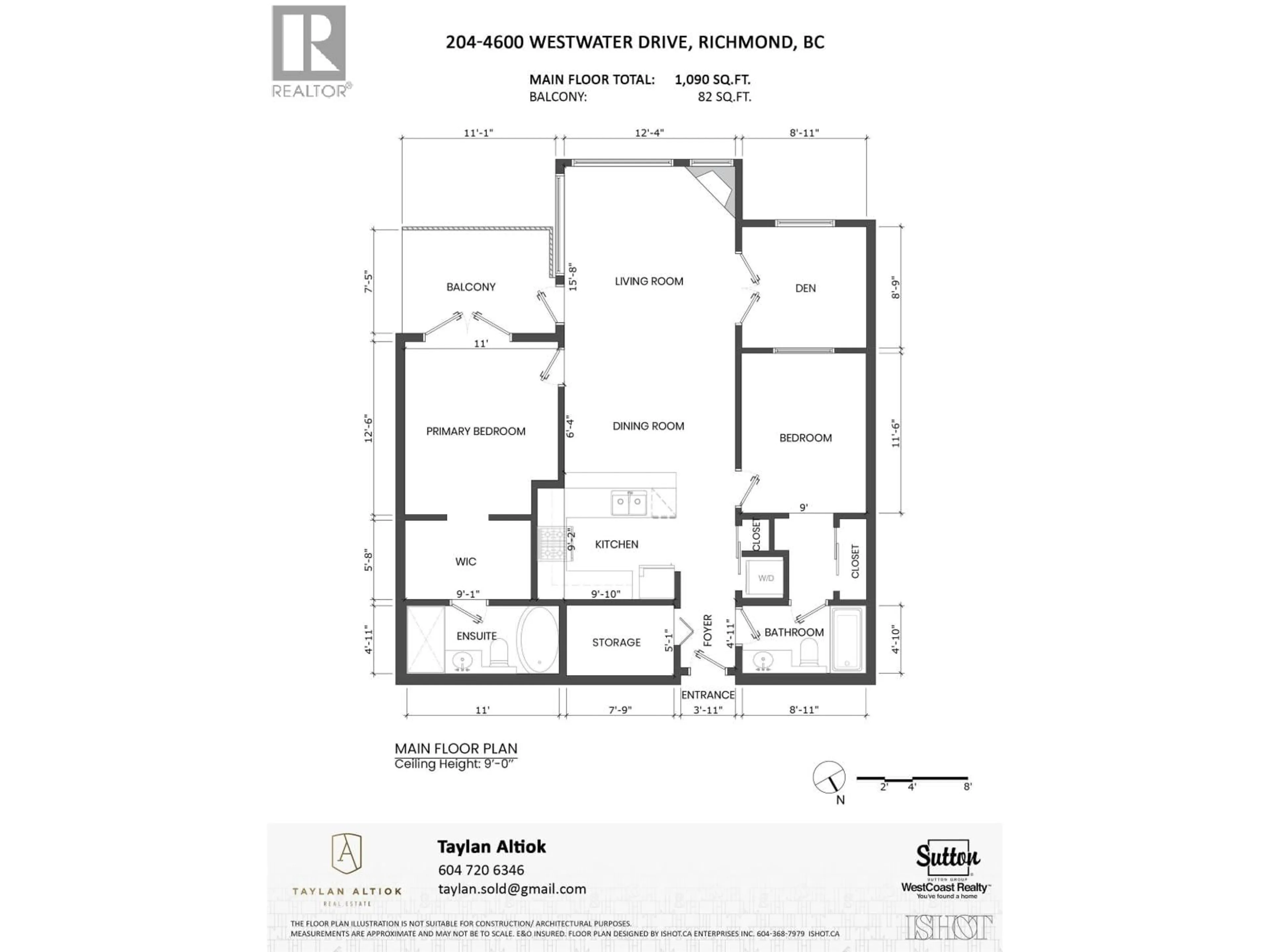 Floor plan for 204 - 4600 WESTWATER DRIVE, Richmond British Columbia V7E6S2