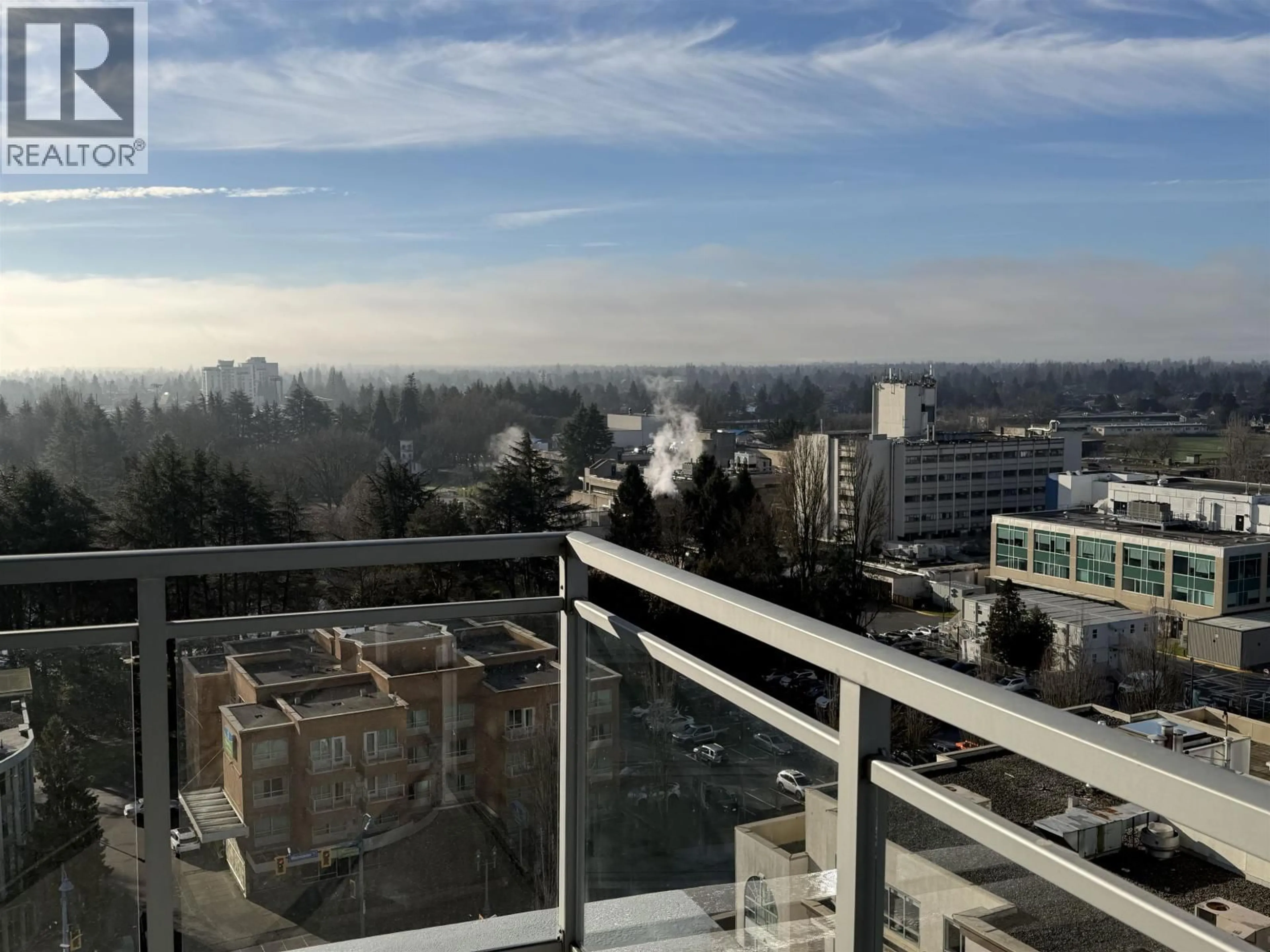 Balcony in the apartment, city buildings view from balcony for 1708 - 5900 ALDERBRIDGE WAY, Richmond British Columbia V6X0B6