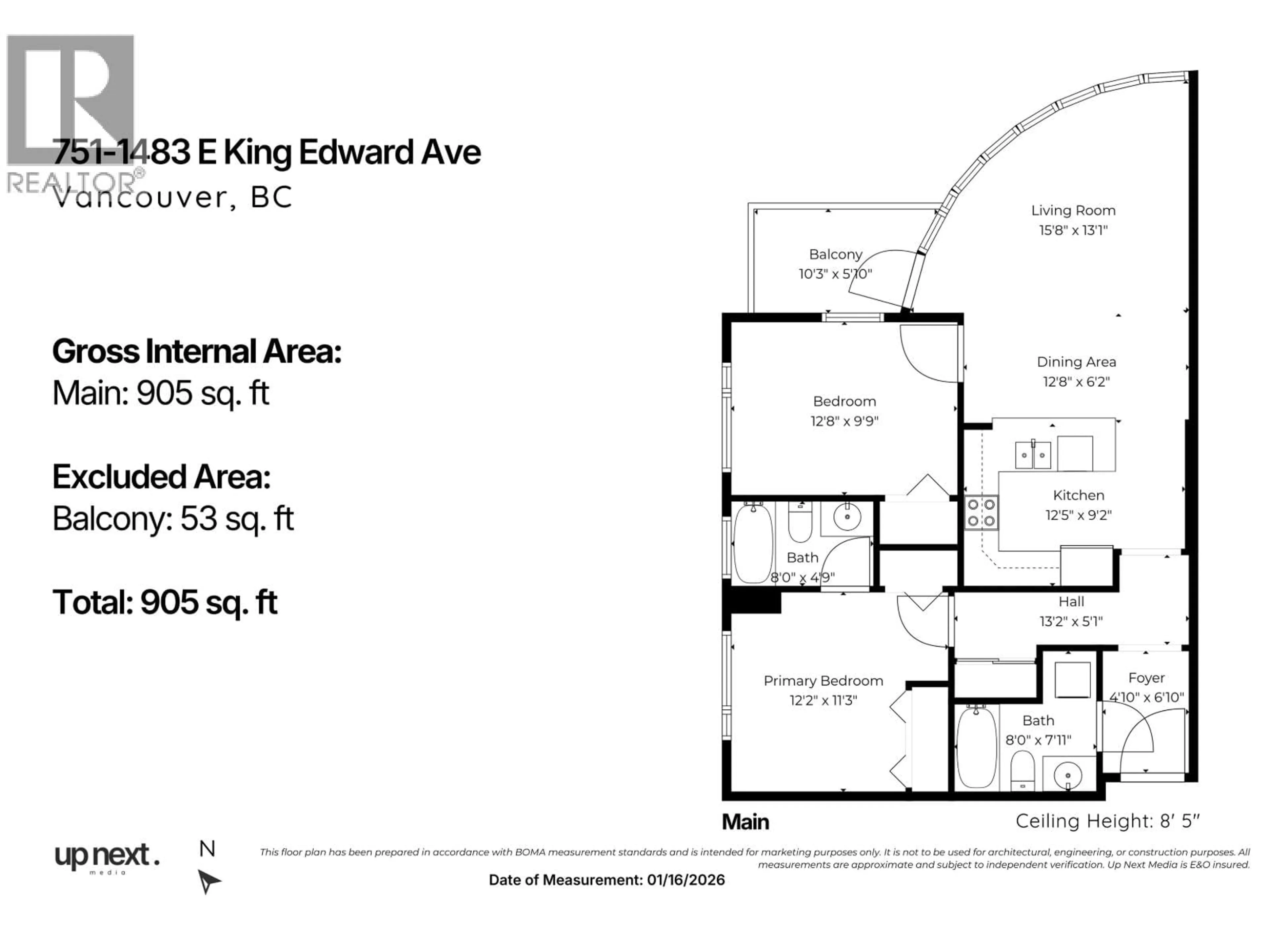 Floor plan for 751 - 1483 KING EDWARD AVENUE, Vancouver British Columbia V5N5Z3