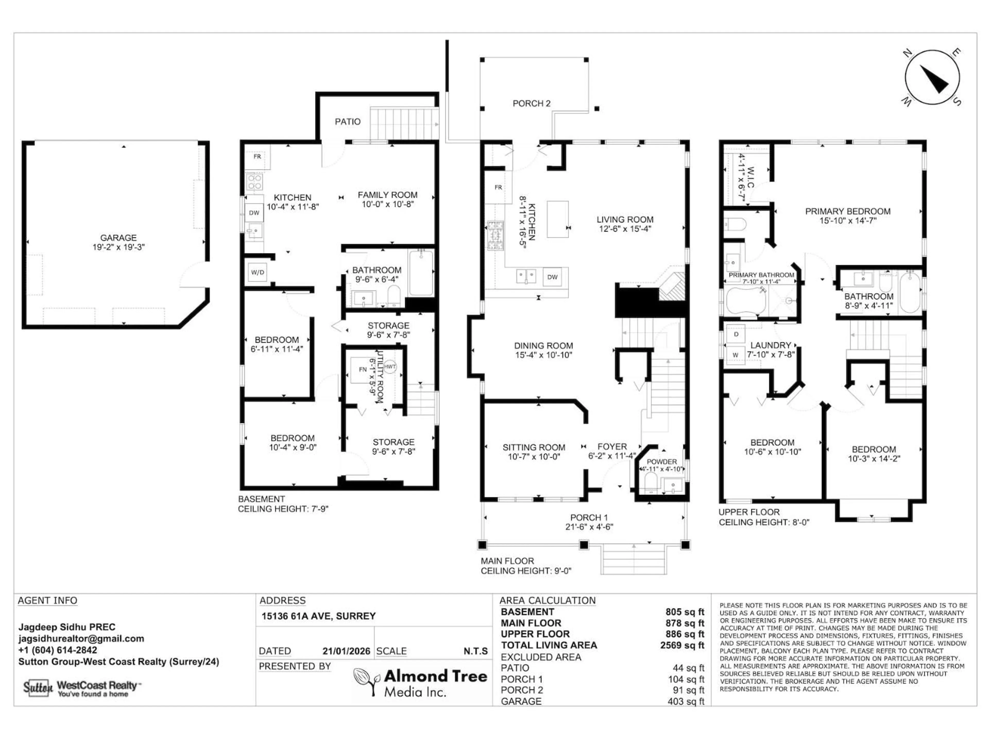 Floor plan for 15136 61A AVENUE, Surrey British Columbia V3S5J7