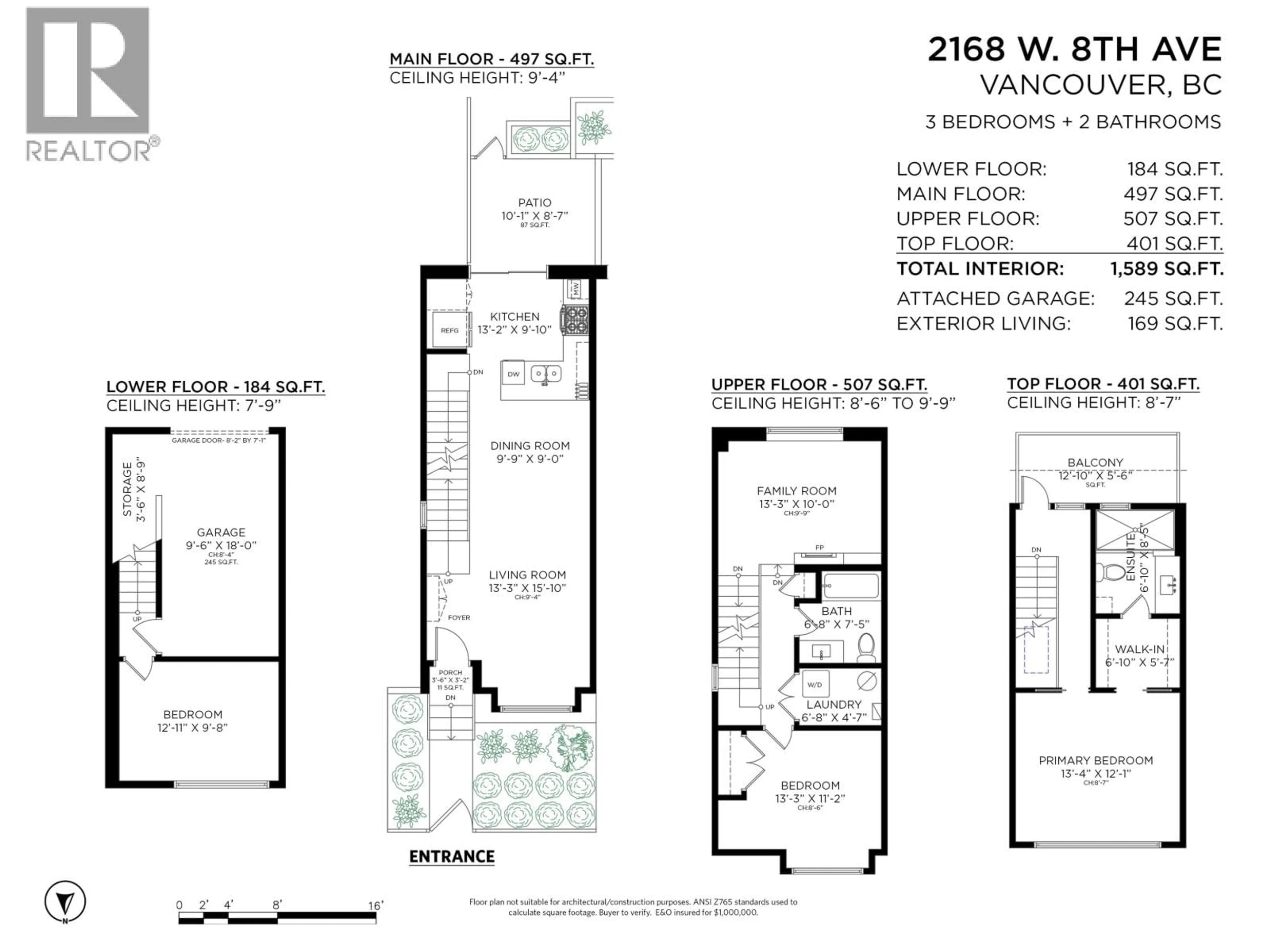 Floor plan for 2168 8TH AVENUE, Vancouver British Columbia V6K2A4