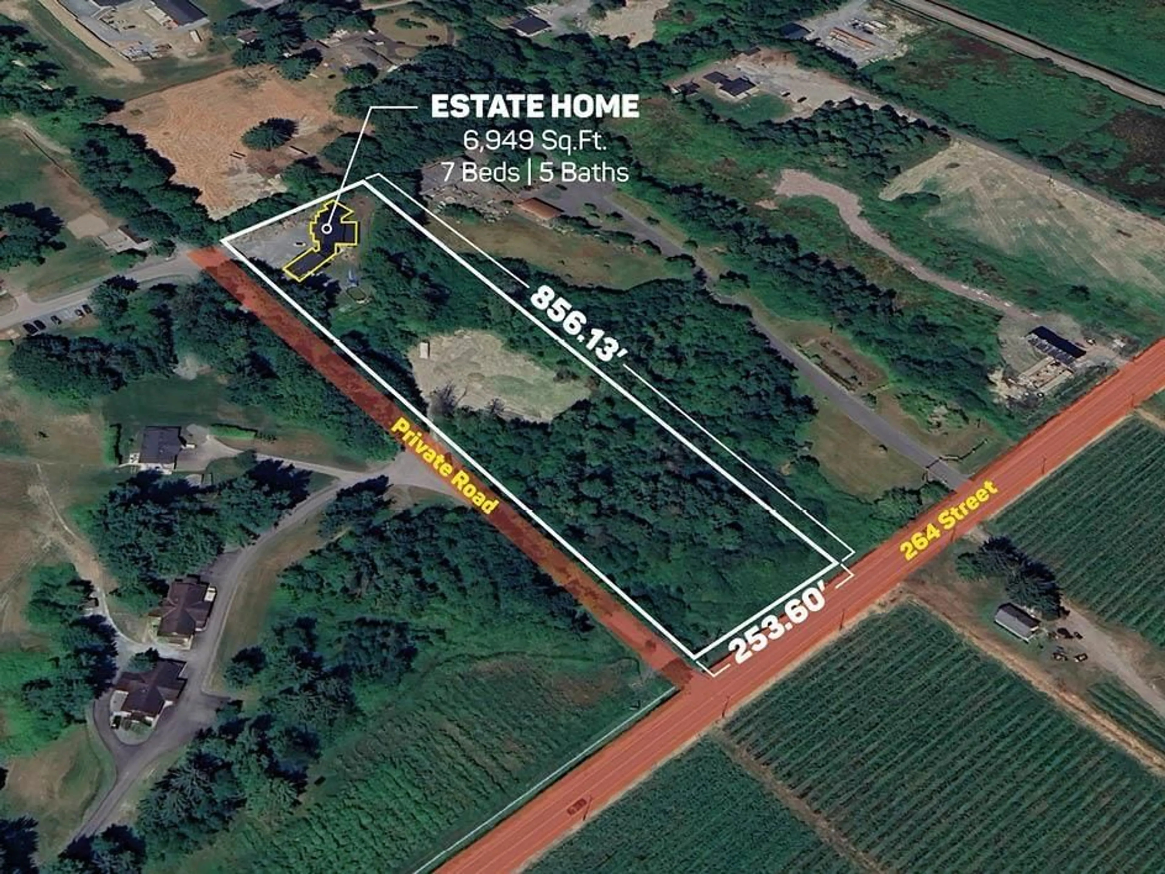 A pic from outside/outdoor area/front of a property/back of a property/a pic from drone, street for 8211 264 STREET, Langley British Columbia V1M3M2