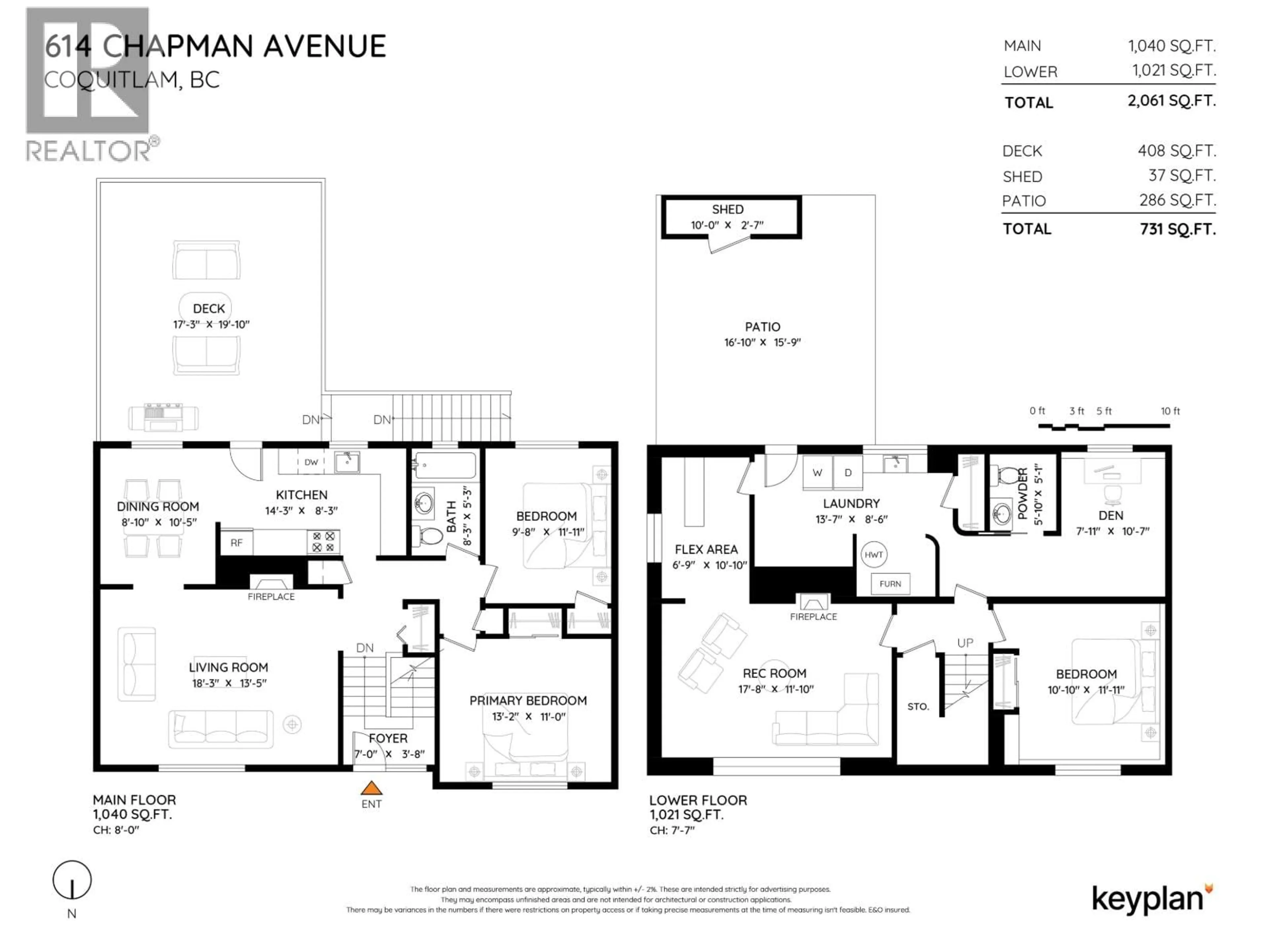 Floor plan for 614 CHAPMAN AVENUE, Coquitlam British Columbia V3J4A3